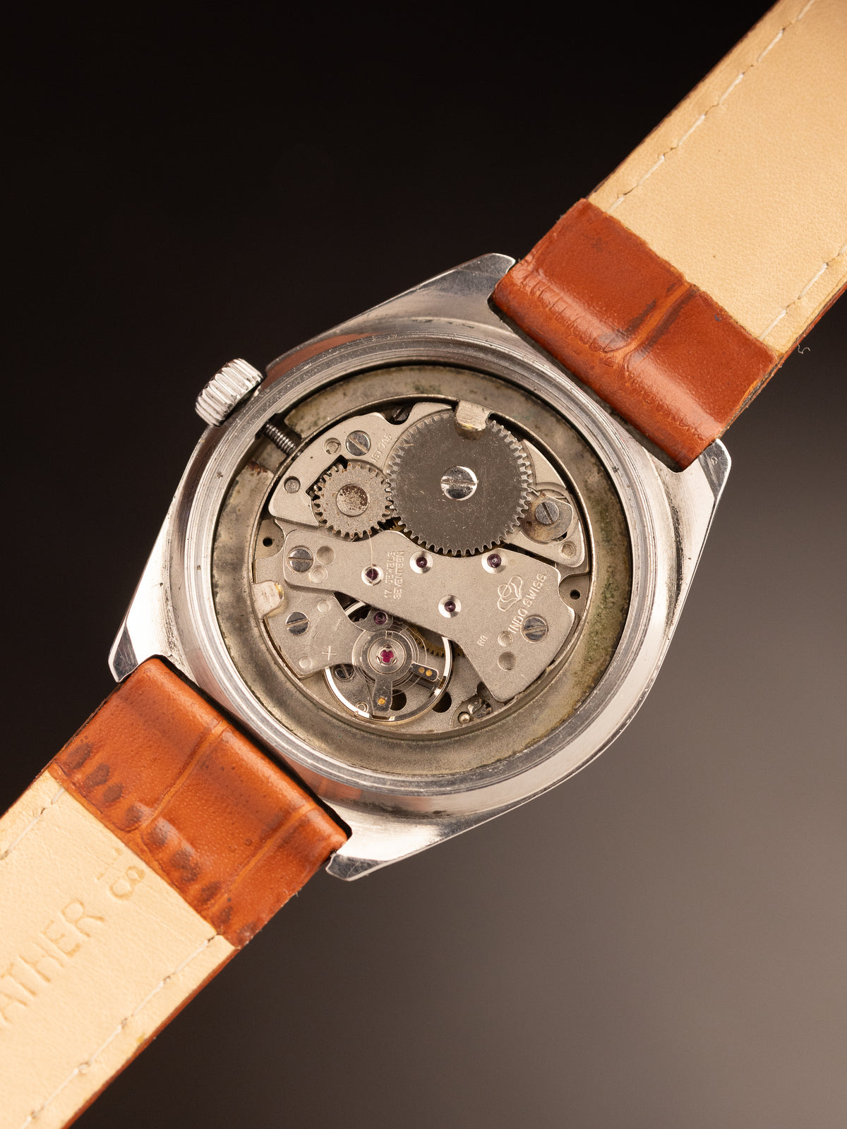 IST Mayur Dater Geometric Case Mint Super Rare Brown Strap ( Ref Unknown )