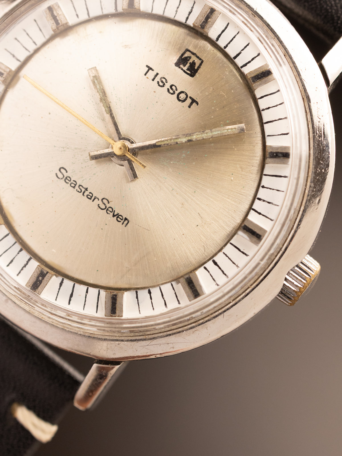 Tissot Seastar Seven Black White Dial Black Strap  ( Ref Unknown )