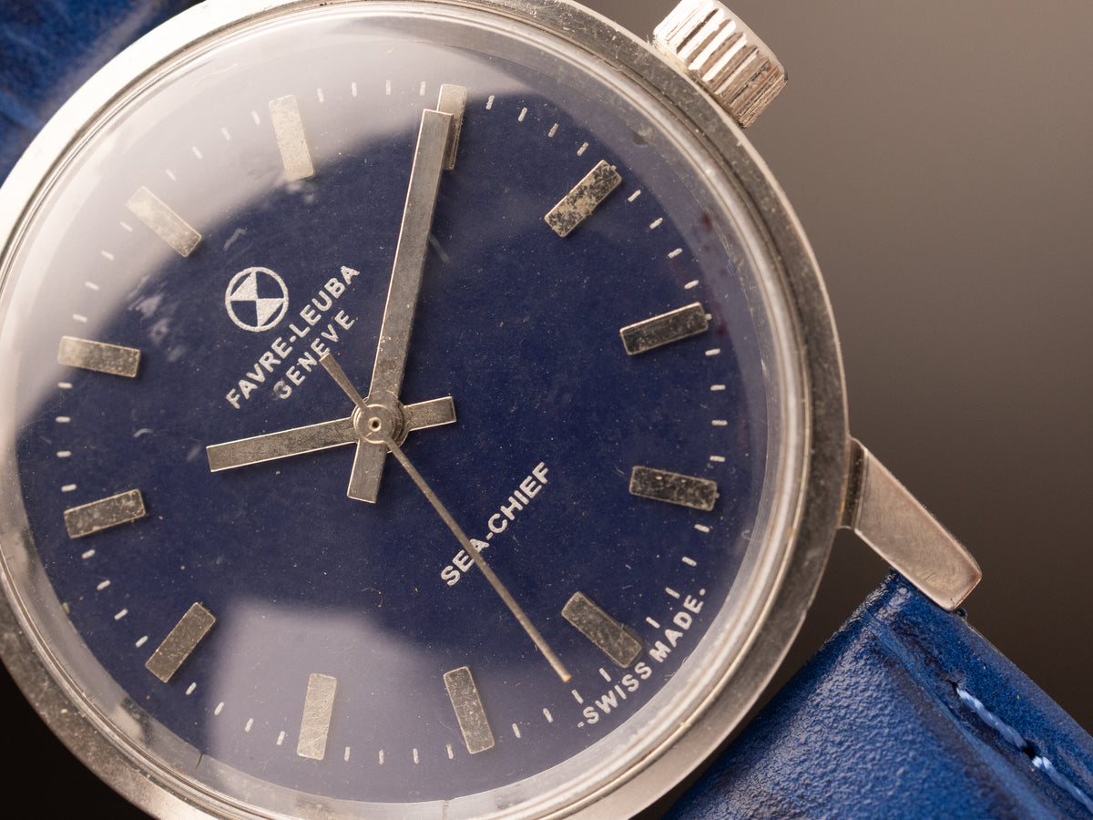 Favre Leuba Sea Chief Blue Retouched Dial ( 81073 TL )