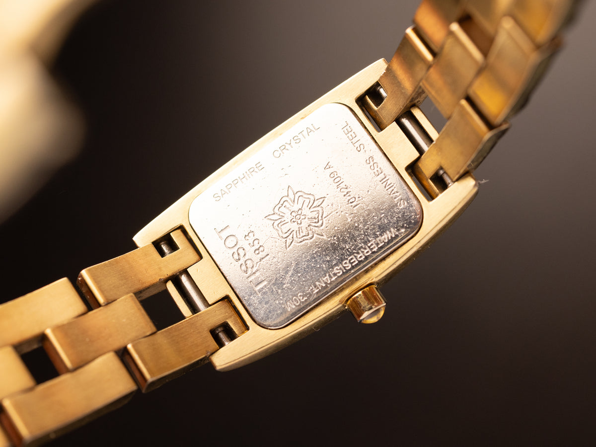 Tissot Ladies Gold Tank MOP Dial ( T042109A )
