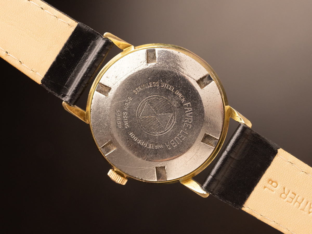 Favre Leuba Daymatic Black Dial Gold ( 59882 )