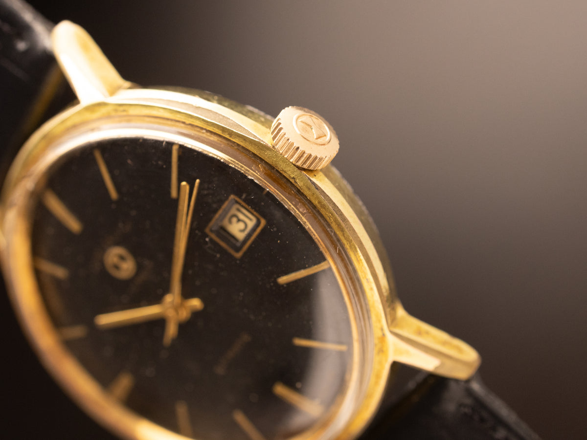 Favre Leuba Daymatic Black Dial Gold ( 59882 )
