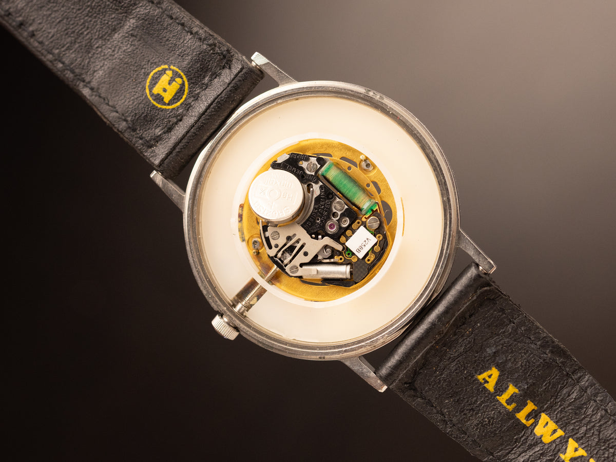 Allwyn Skeleton Quartz White Gold Dial Arabic Numericals NOS 9N0361 ( V2588-8040 )