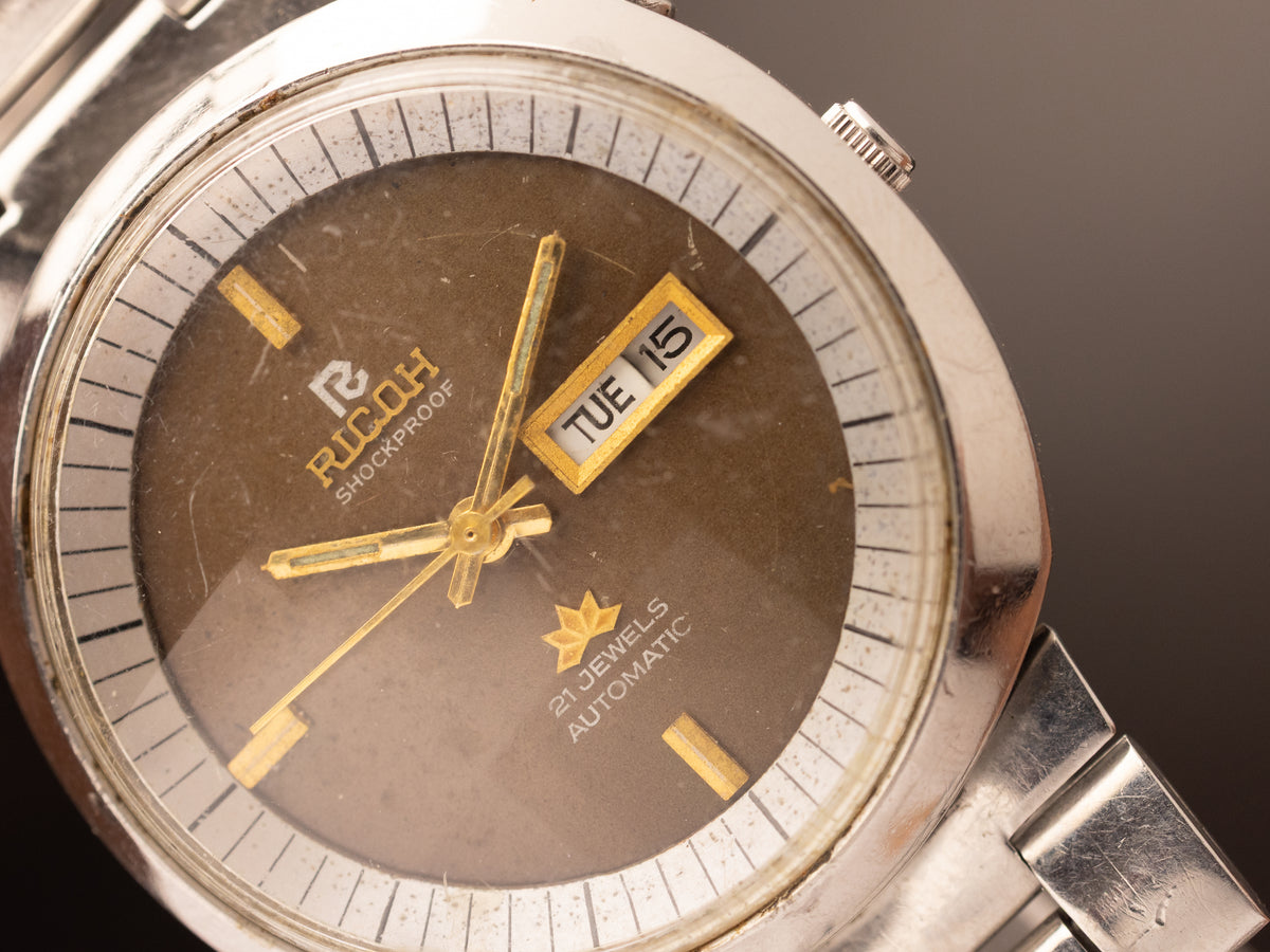 Ricoh Sakura Automatic Dual Tone Brown White Dial ( 61531A )