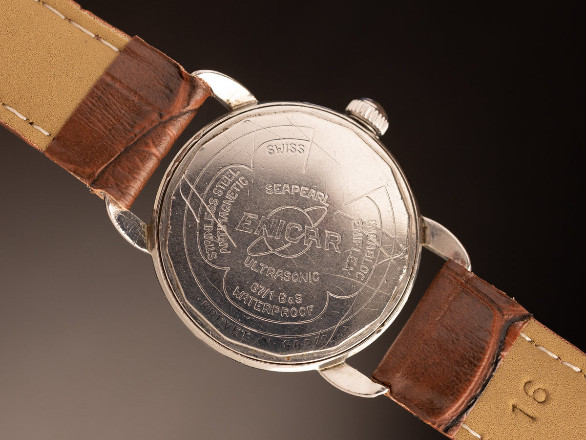 Enicar Ultrasonic Seapeal Fancy Lugs Textured Dial Ultra Rare ( 98243 )