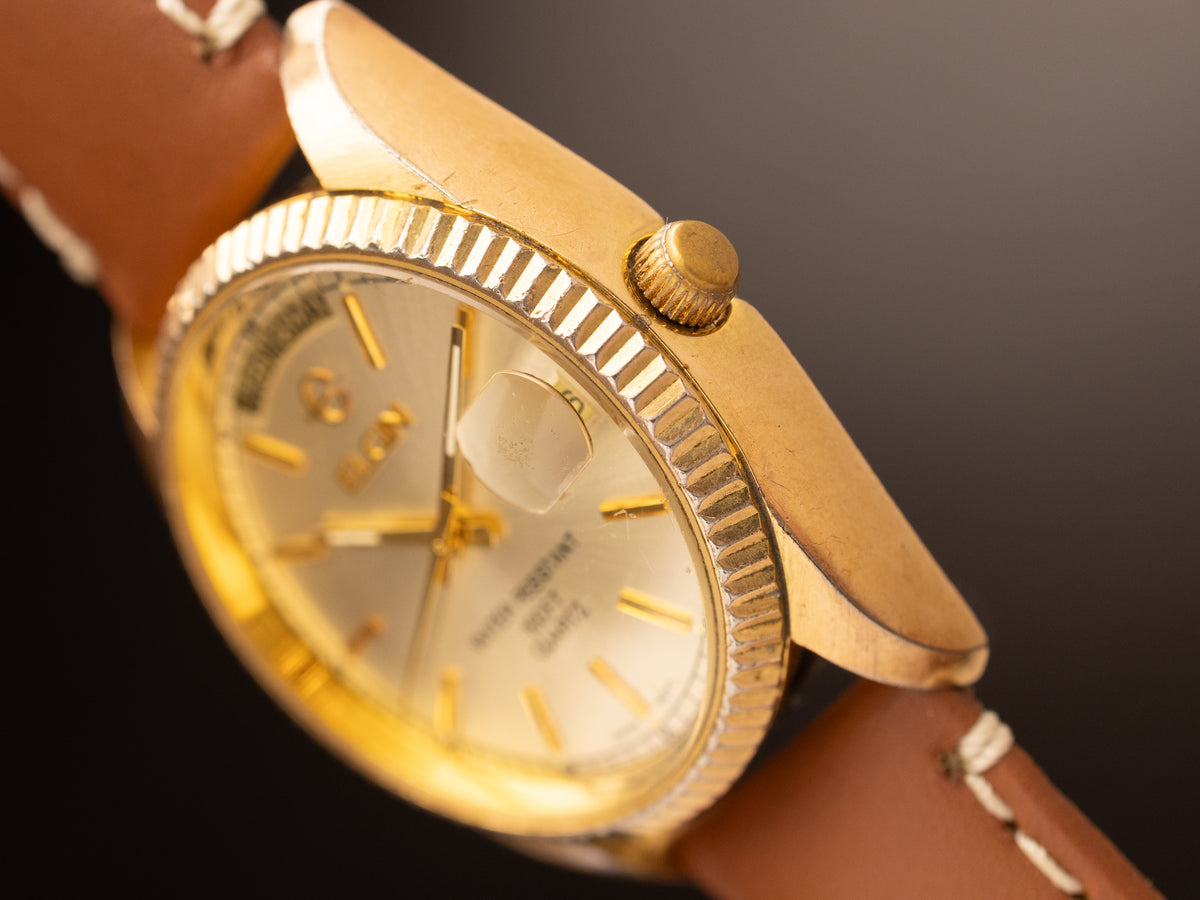 Elgin Presidential Quartz Fluted Bezel ( FC 400 812 6M65 )