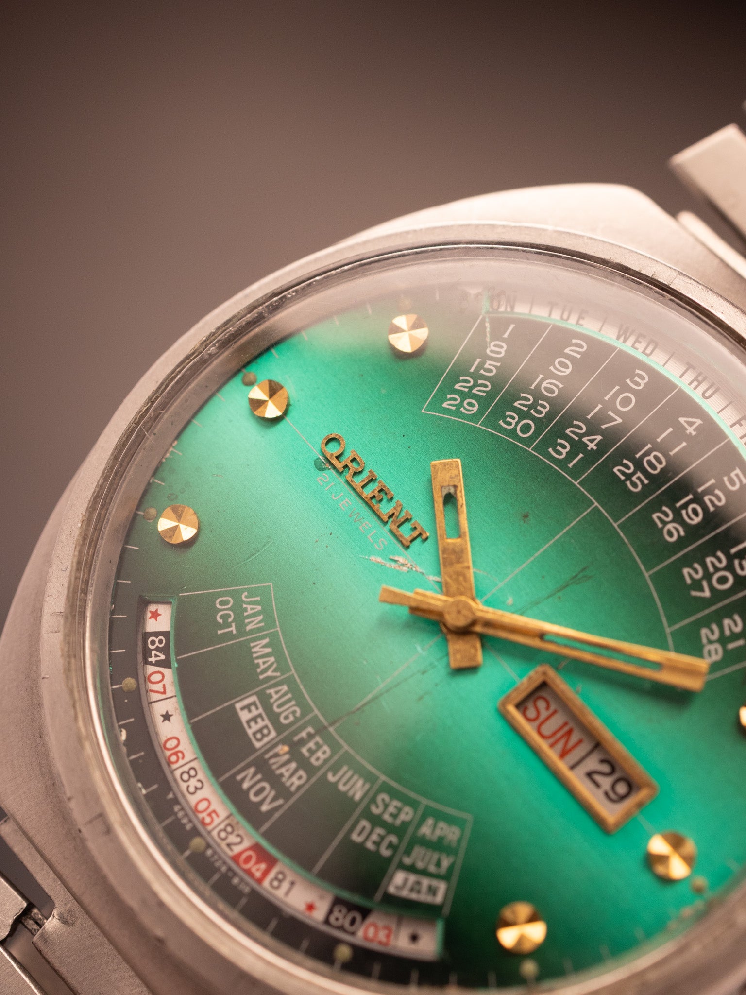 Orient Perpetual Calender Green (Ref. Y-469672-4A) (42mm; Automatic)