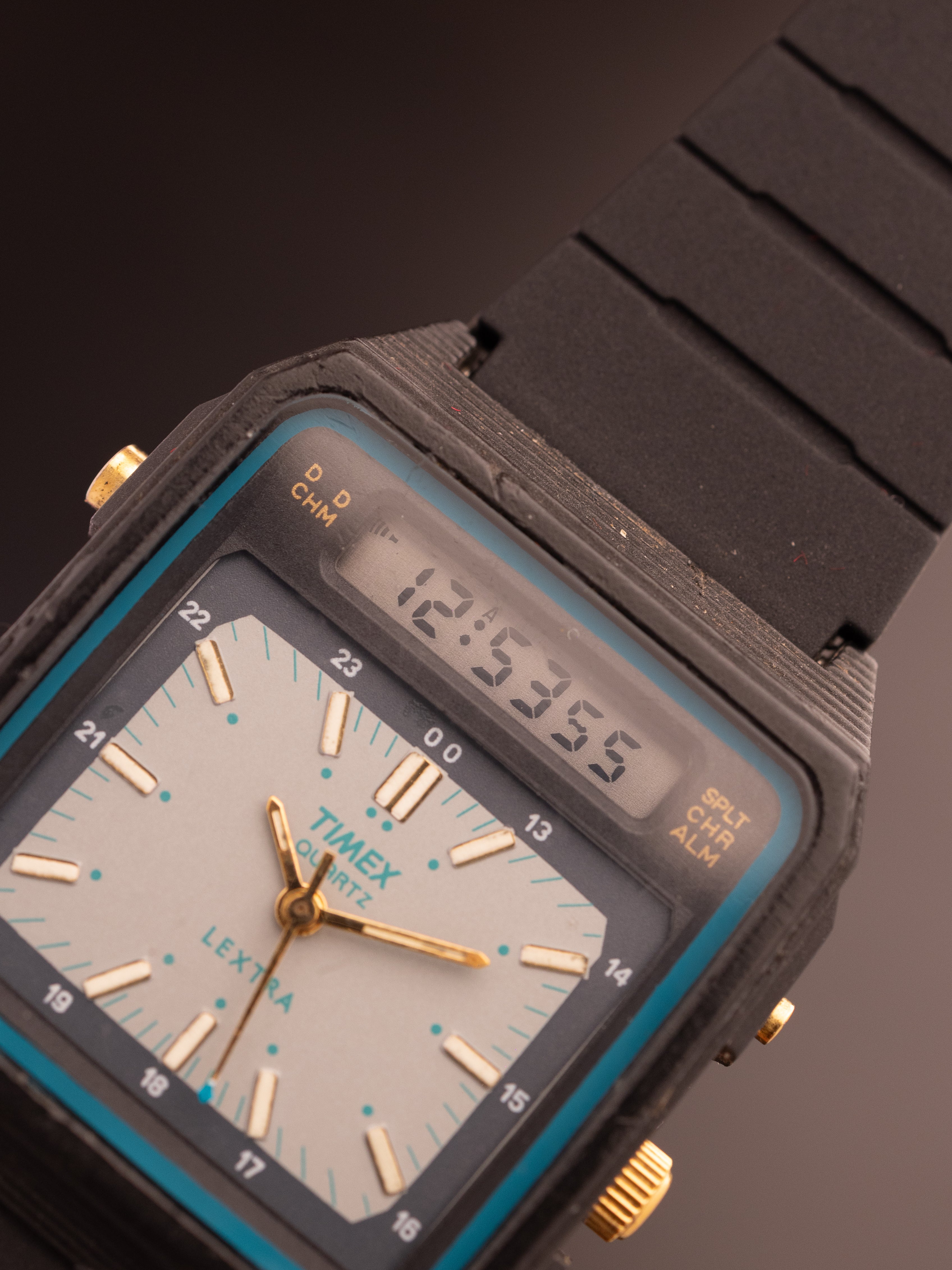 Timex Lextra Ana-Digi Collectable (Ref. E601-62) (34mm; Automatic) (Rare)