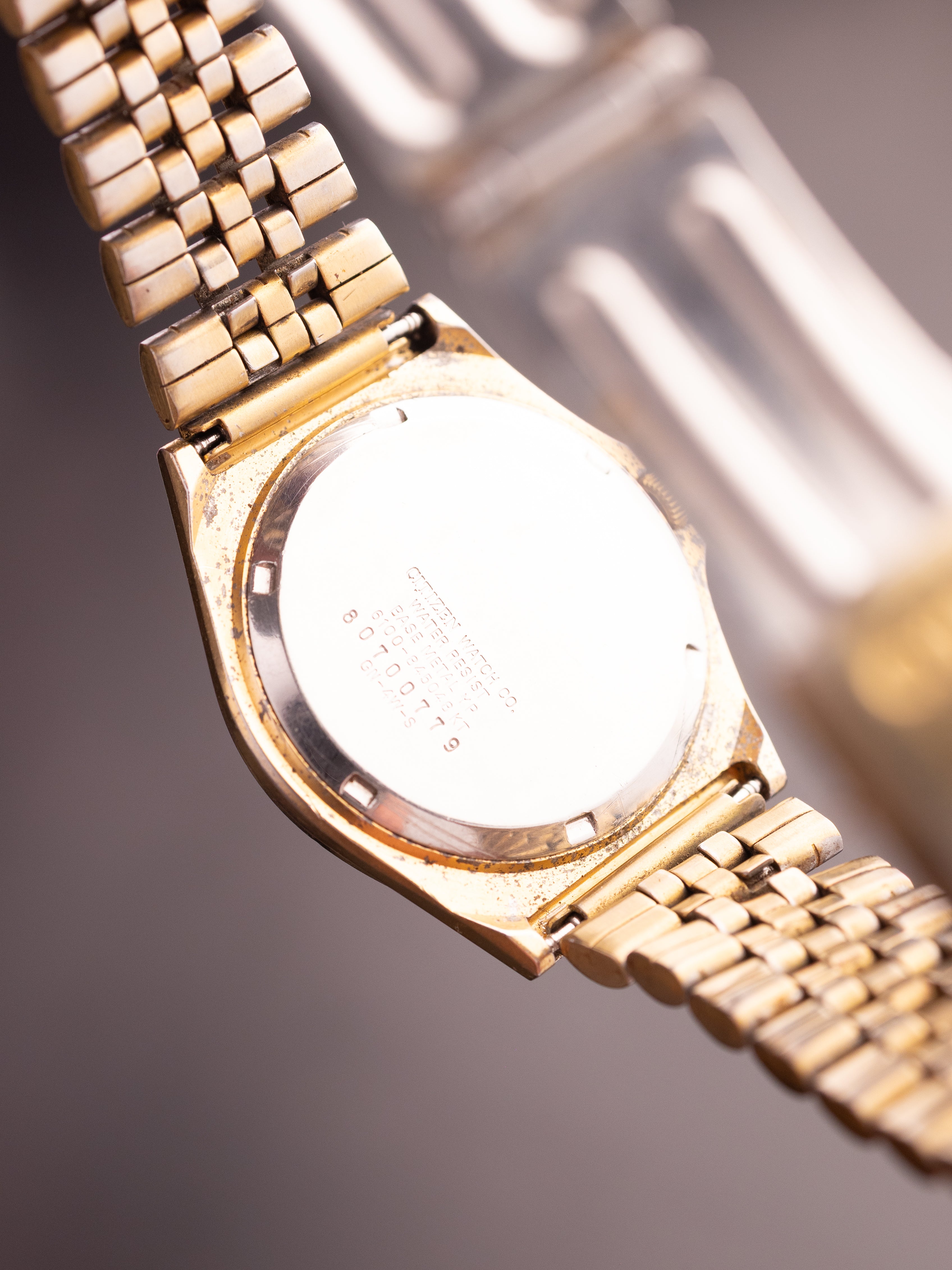 Citizen JDM Gold Kanji Font 80700779 (Ref. 6100-845048 KT) (36mm; Quartz) (Rare)