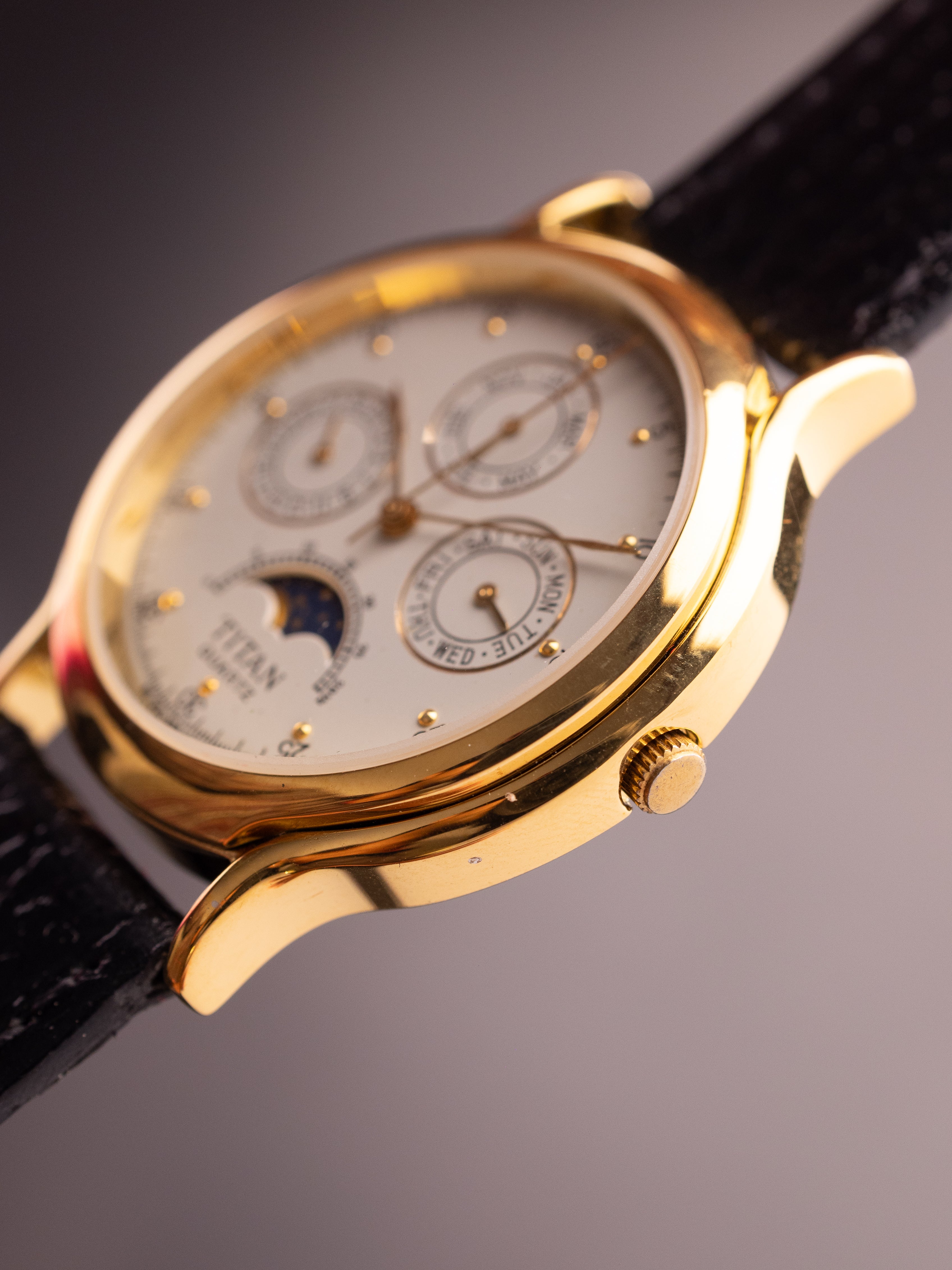 Titan Triple Calendar Moonphase (Ref. 257YAA) (36mm; Quartz) (Rare)