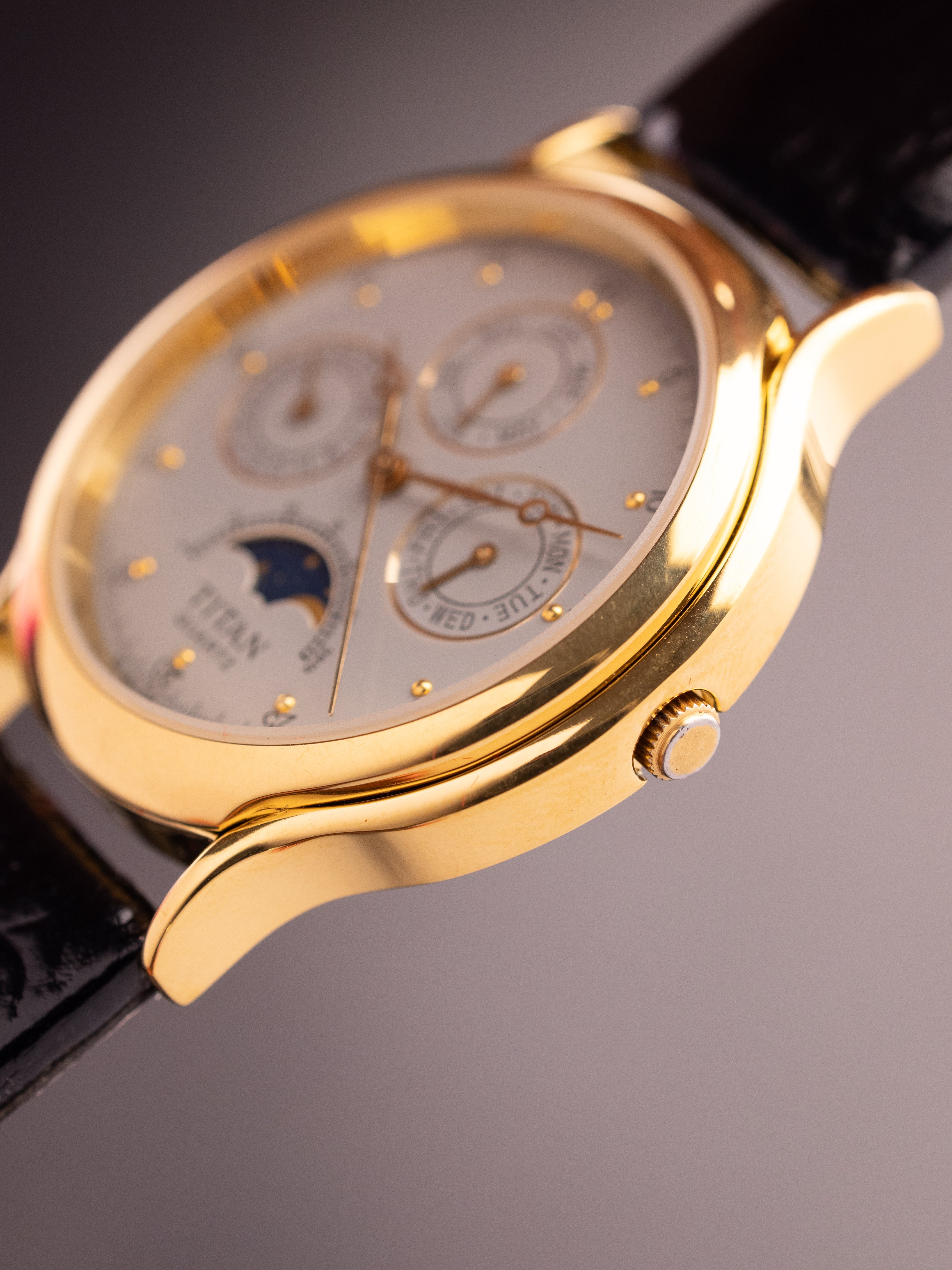 Titan Triple Calendar Moonphase (Ref. 257YAA) (36mm; Quartz) (Rare)