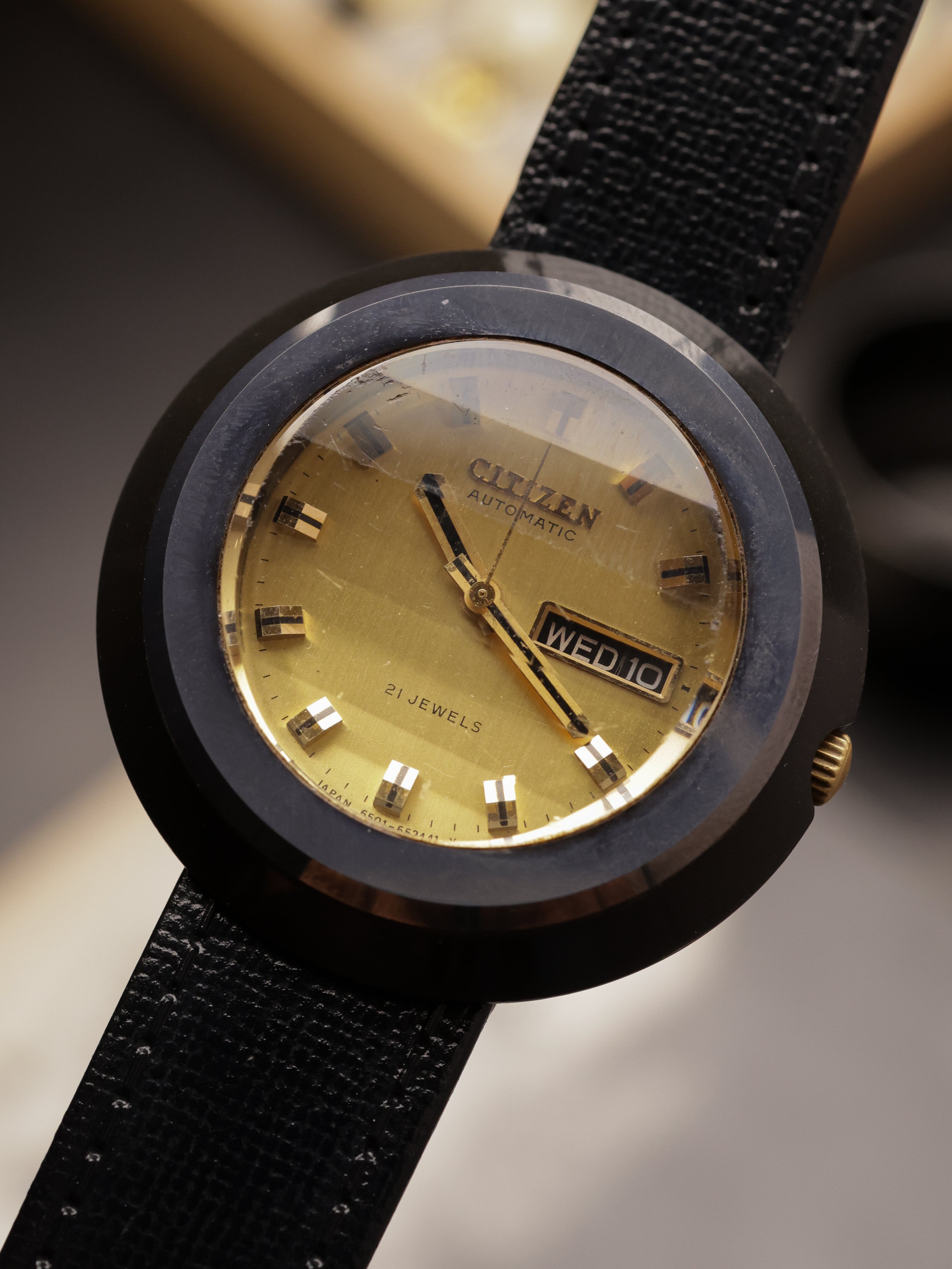 Citizen Helmet-[42mm] Automatic (Ref. 4-650972K) Titanium Bezel, PVD Coated Case (Rare, Collectible)