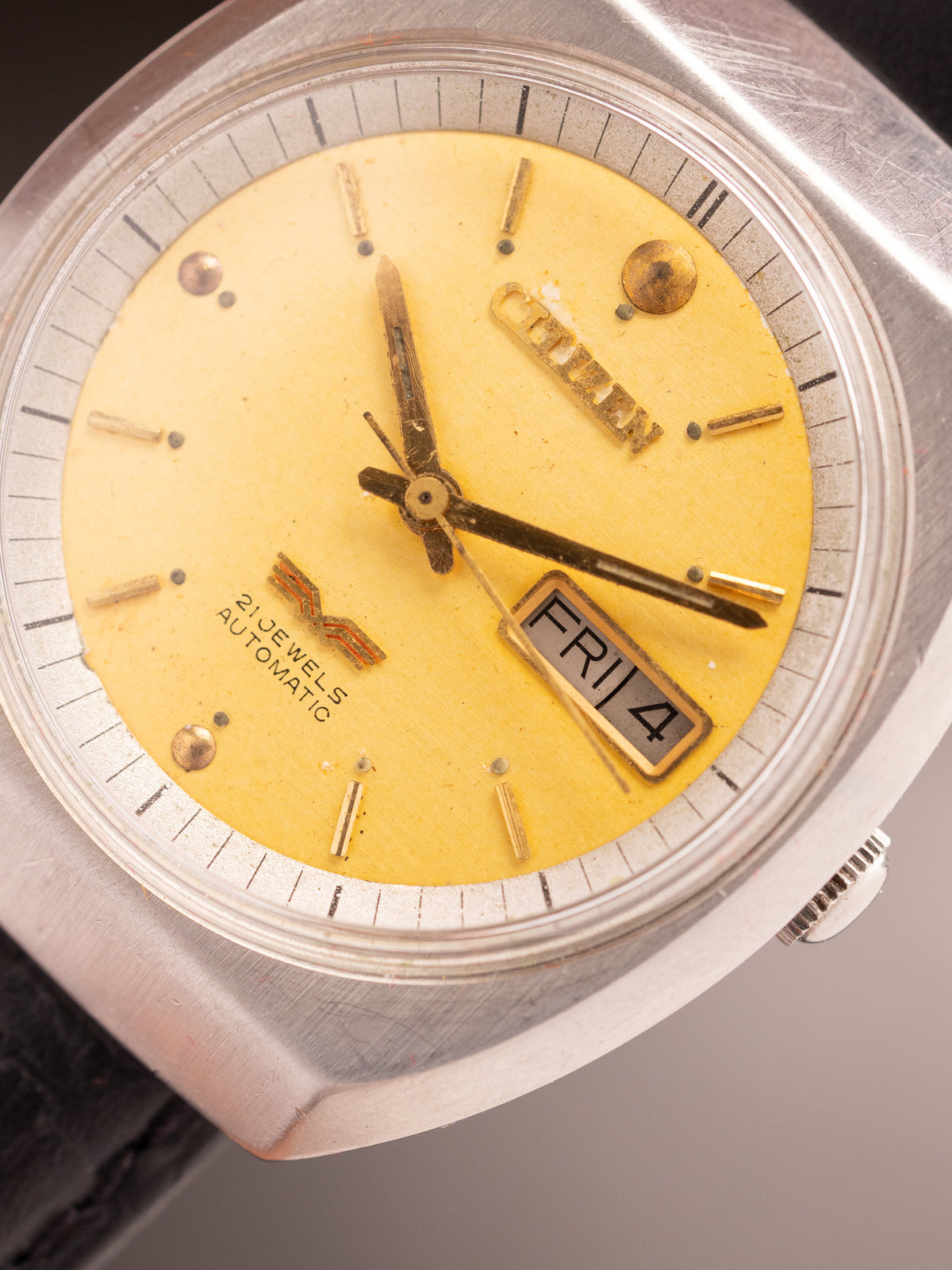 Citizen Flag 21 Jewel Devnagiri Font 91000588 (Ref. 4-038908 SMK) (36mm; Automatic) Rare