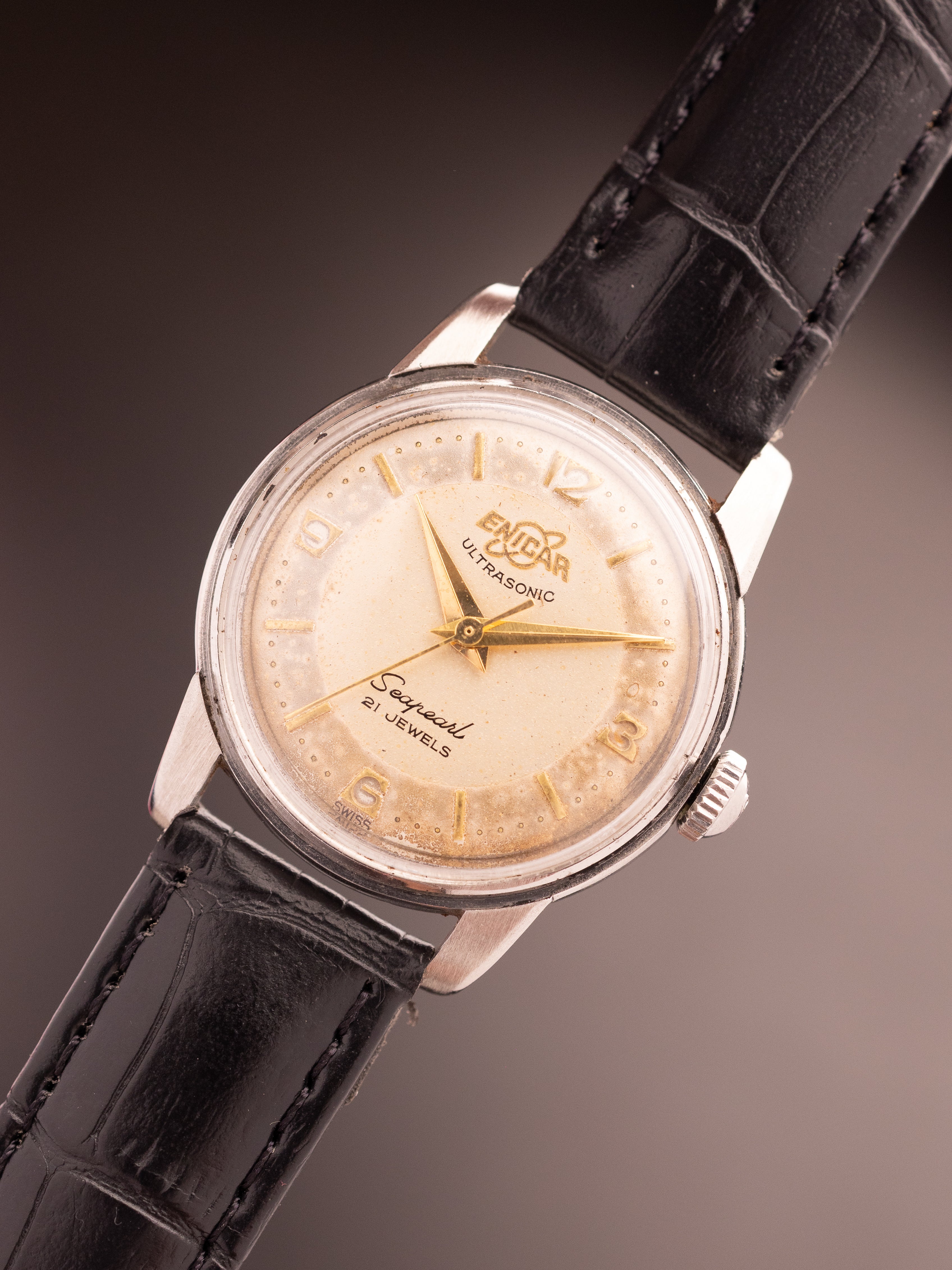 Enicar Ultrasonic Seapearl 21 Jewels Super (Ref. 98243) (31mm; Manual) (Rare)