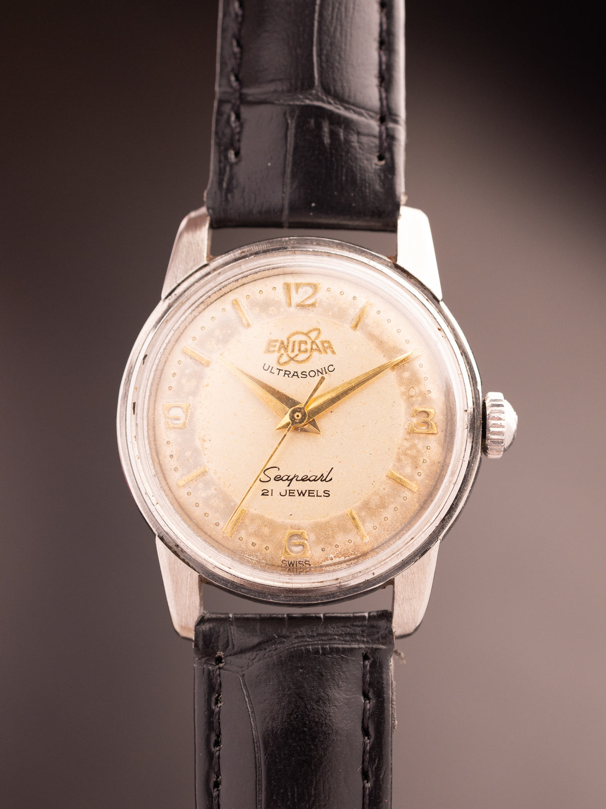 Enicar Ultrasonic Seapearl 21 Jewels Super (Ref. 98243) (31mm; Manual) (Rare)