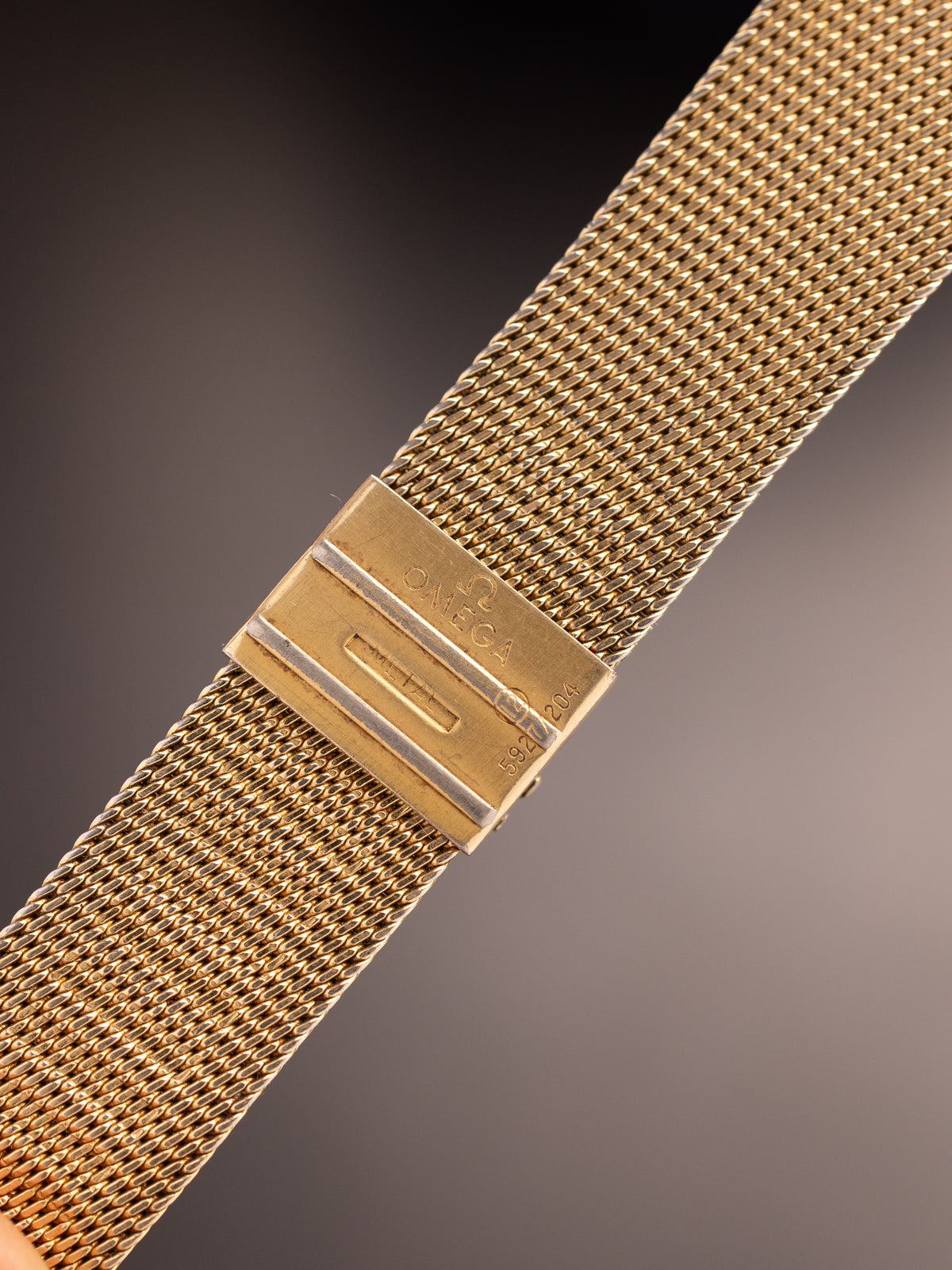 Omega Deville Gold Tone Stock Mesh Strap Orignal Box Mint (Ref. Unknown) (25mm; Automatic) (Rare)