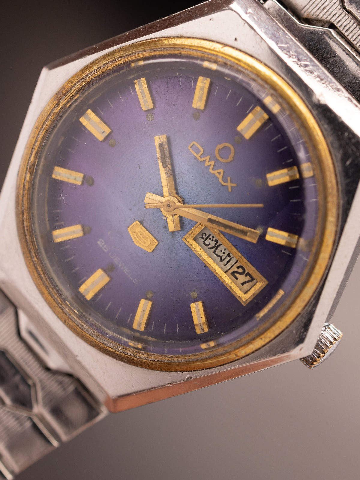 OMAX 9 25 Jewels (Ref. 35-166G) (39mm; Automatic) (Super Rare)