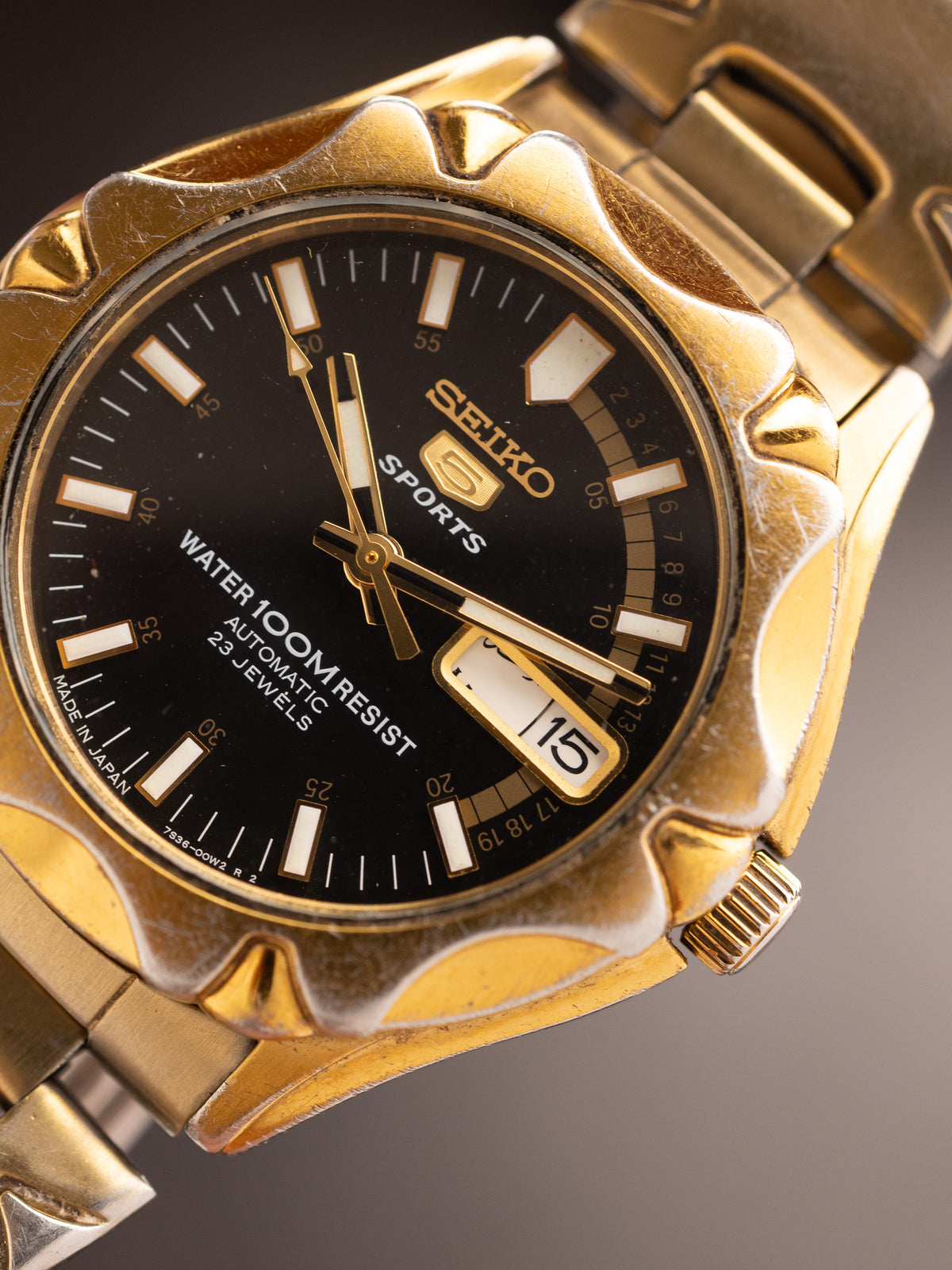Seiko 5 Sports TBC Gold (Ref. 7S36-00M0 A4) (40mm; Automatic)