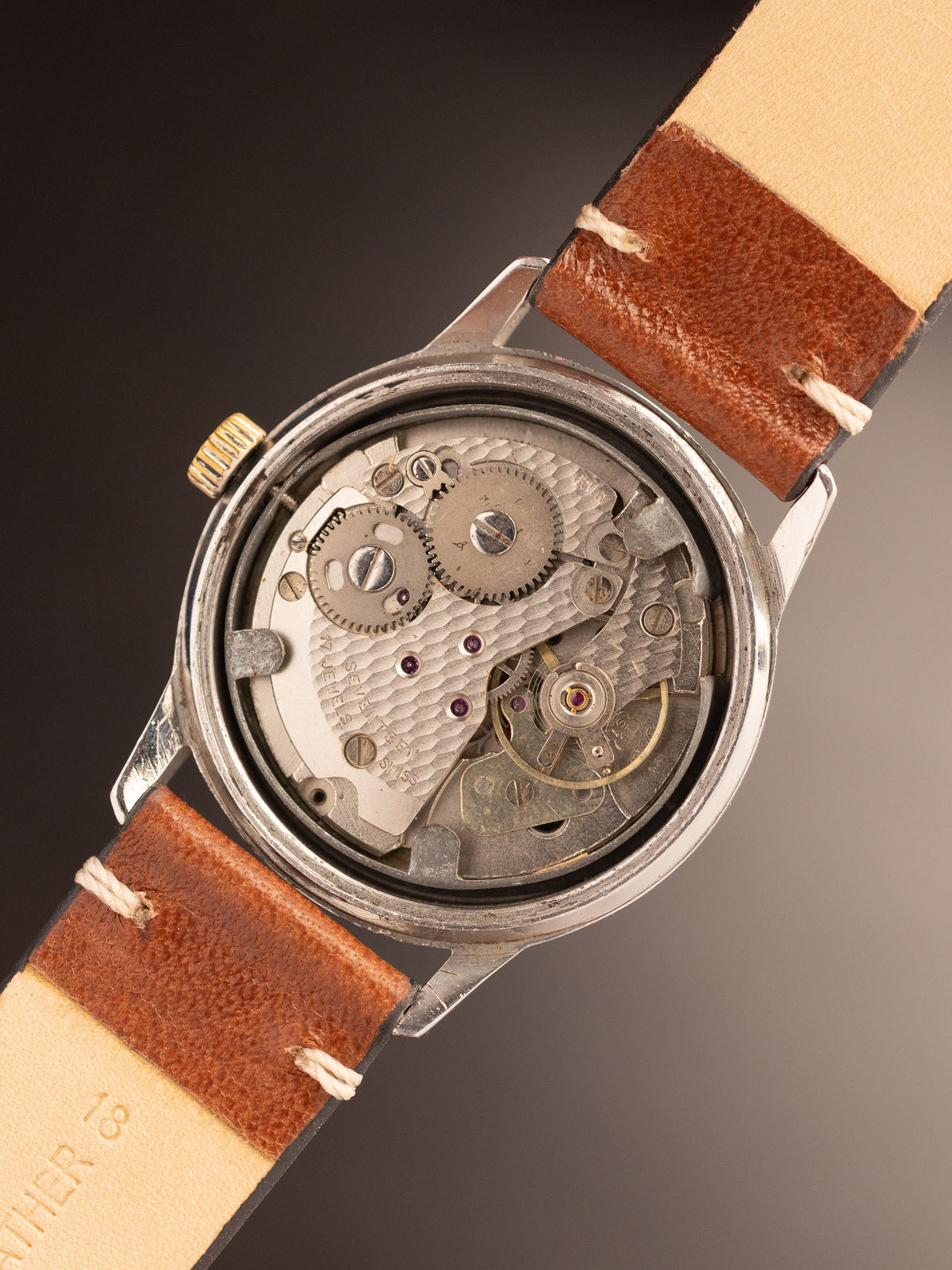 Tressa 17 Jewels Brown White Thread Strap (Ref. Unknown) (33mm; Manual)