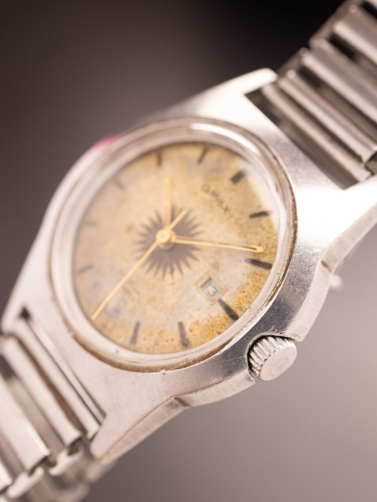 Omax Vintage Dater Flower Dial (Ref. Unknown) (34mm; Manual) (Super Rare)