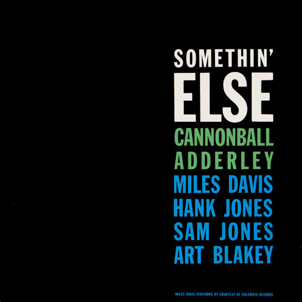 Cannonball Adderley – Somethin' Else (Arrives in 2 days)