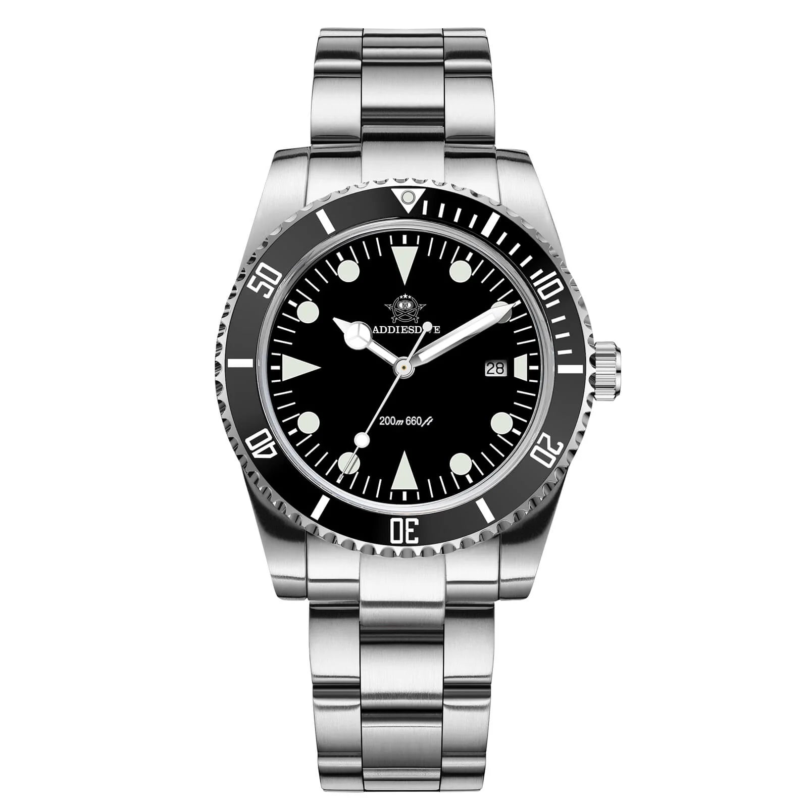 ADDIESDIVE 39mm Quartz Watch with Bi-directional Rotating Bezel AD2068