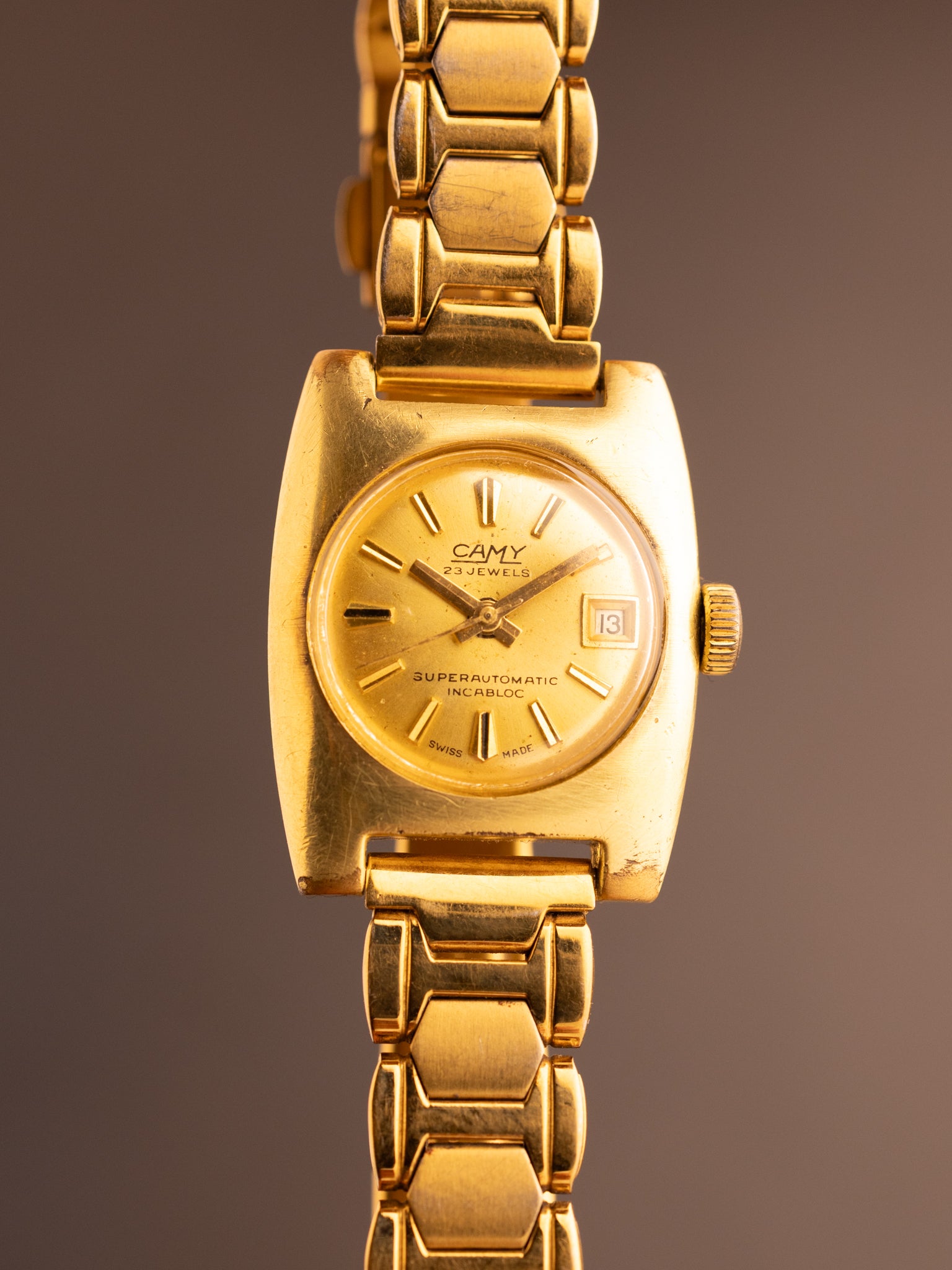 Camy Superautomatic 20 Microns Gold Plated Ladies Tank (Ref