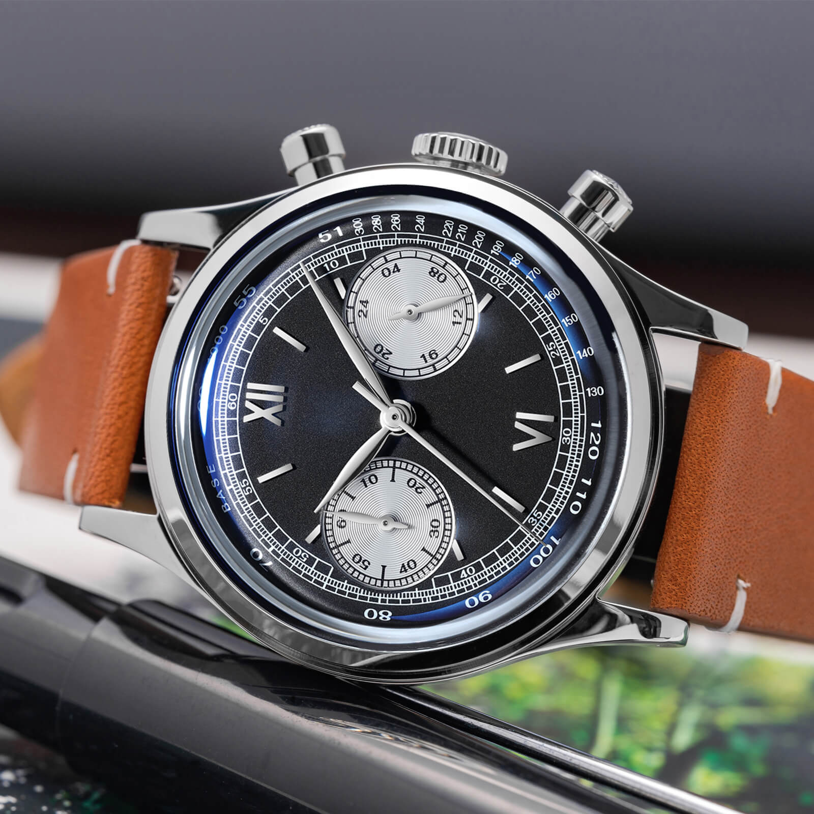 ★Holiday Sale★ADDIESDIVE Panda BB Chronograph Retro Men Watch 38mm Quartz Watch, AD2037