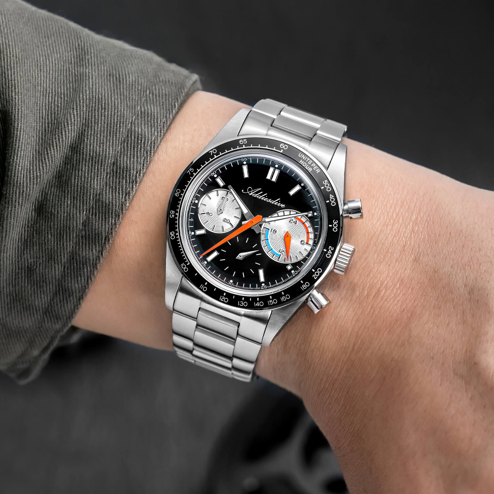 ★Holiday Sale★ADDIESDIVE 37mm VK63 Racing Chronograph Quartz Watch AD2539