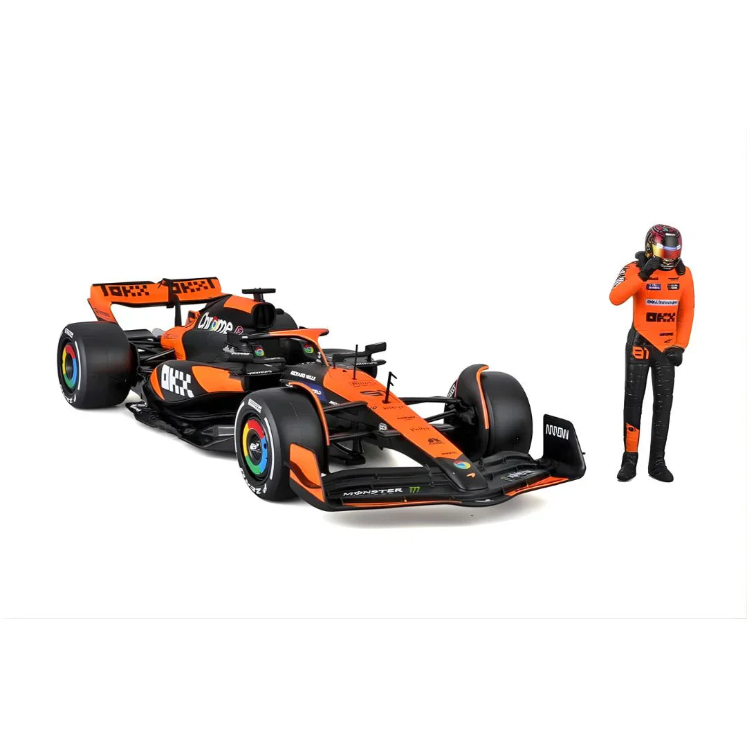 Bburago - 1 : 24 Diecast Scale Model -  Official Licensed Product - F1 Mclaren Mcl38 Miami Grand Prix 2024 81 Oscar Piastri