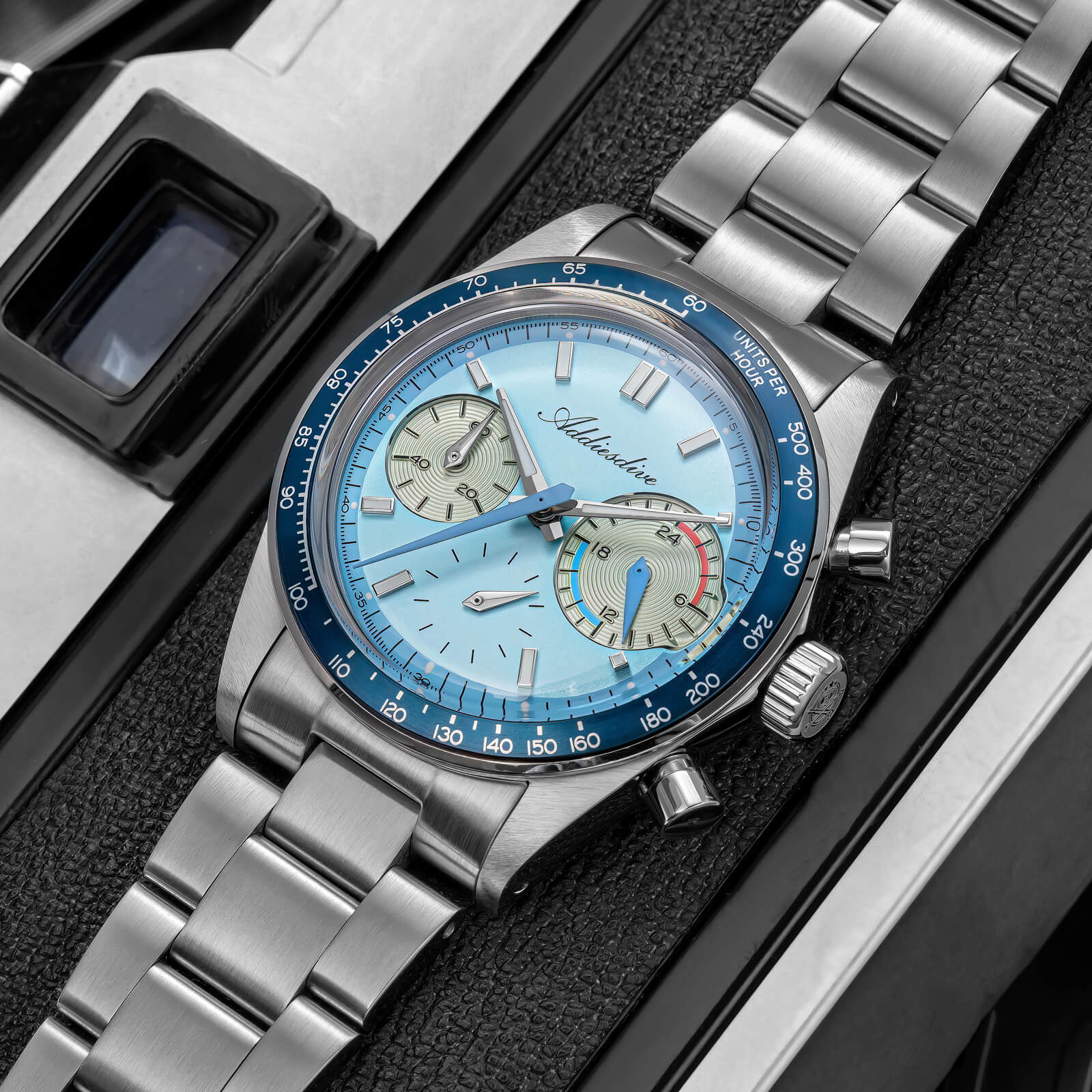 ★Holiday Sale★ADDIESDIVE 37mm VK63 Racing Chronograph Quartz Watch AD2539