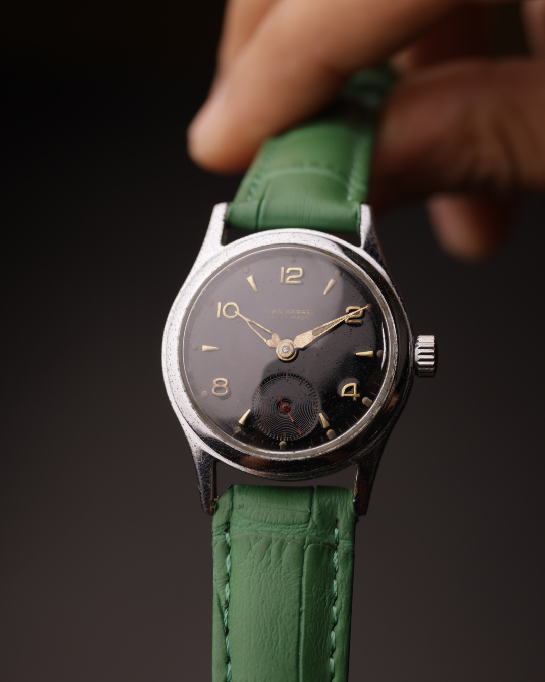 John Barrel Vintage Manual Wind Watch | Sub-Seconds | Antimagnetic | Swiss Made