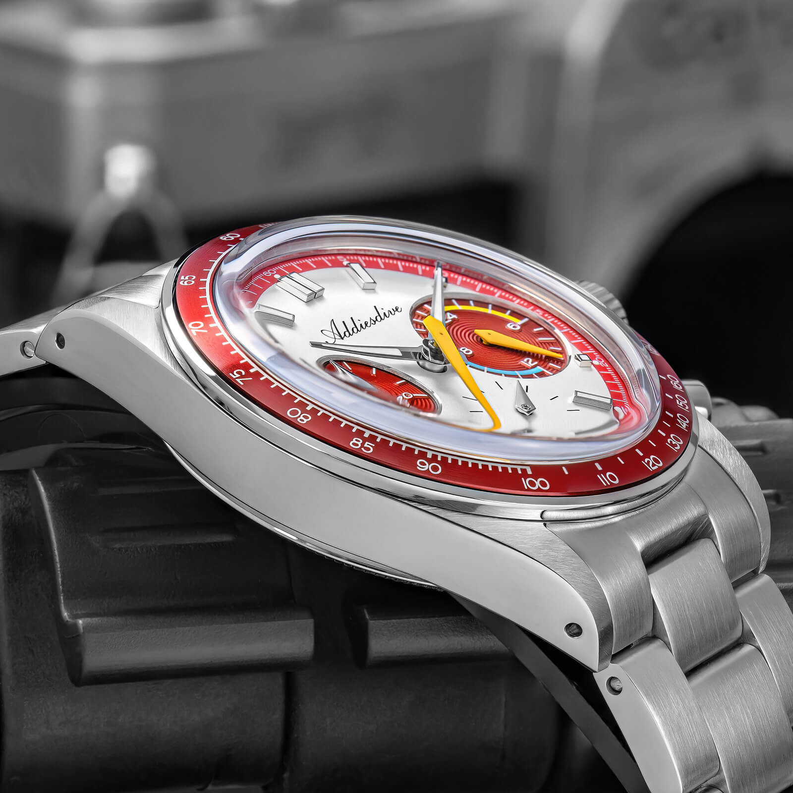 ★Holiday Sale★ADDIESDIVE 37mm VK63 Racing Chronograph Quartz Watch AD2539