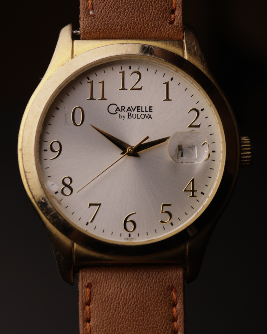 Caravelle by Bulova Vintage Watch | Quartz | Gold-Tone Case | Date Magnifier | 1990s