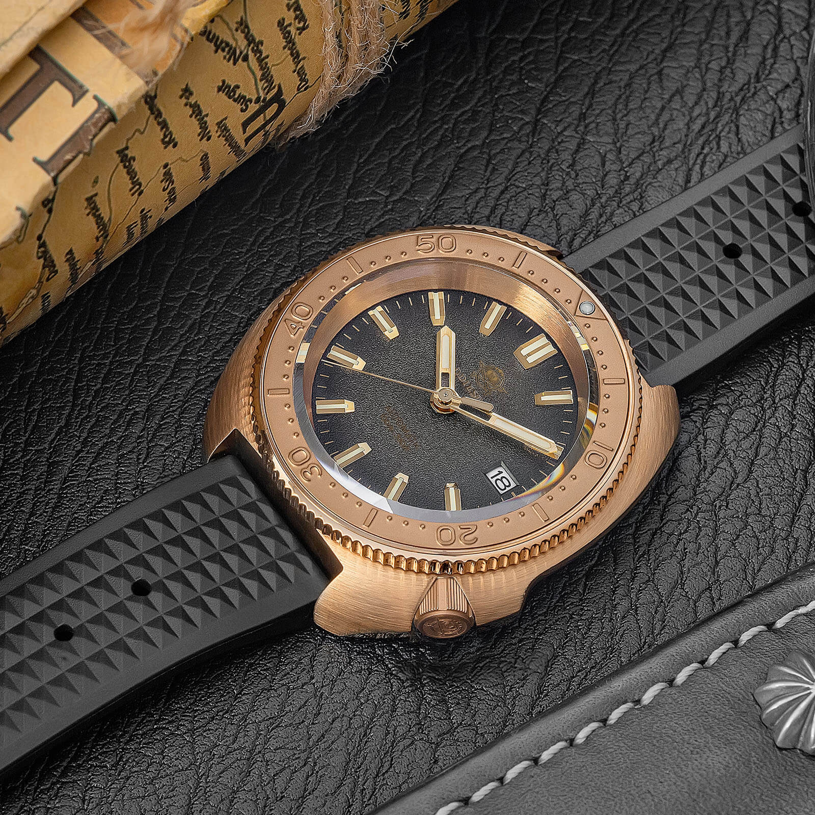 Addiesdive Bronze Captain Willard Automatic Watch AD2097