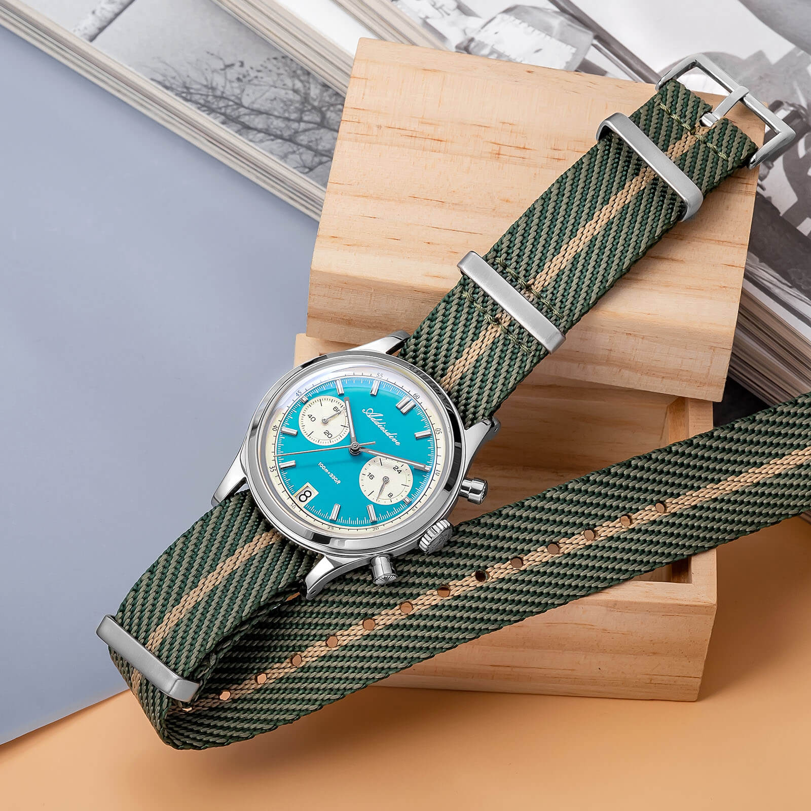 ADDIESDIVE 38mm VK64 Chronograph Watch AD2095