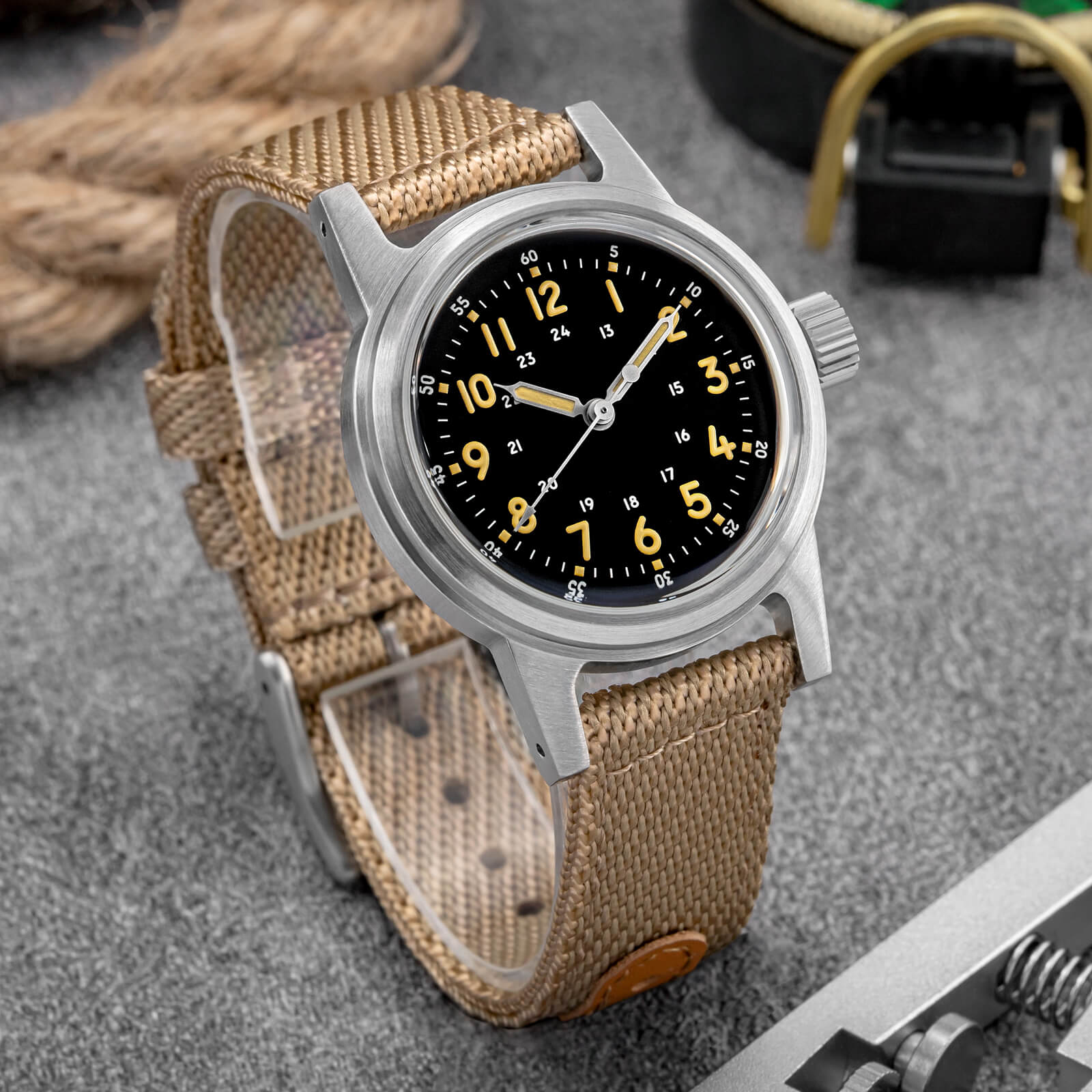 ADDIESDIVE 36mm Vintage Mechanical Watch AD2076