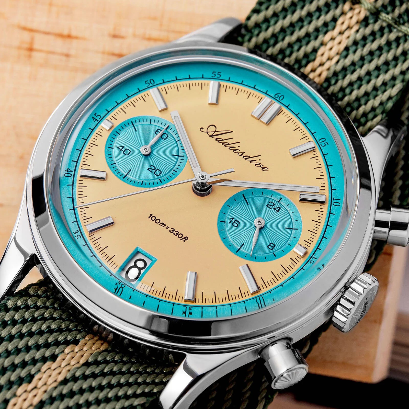 ADDIESDIVE 38mm VK64 Chronograph Watch AD2095