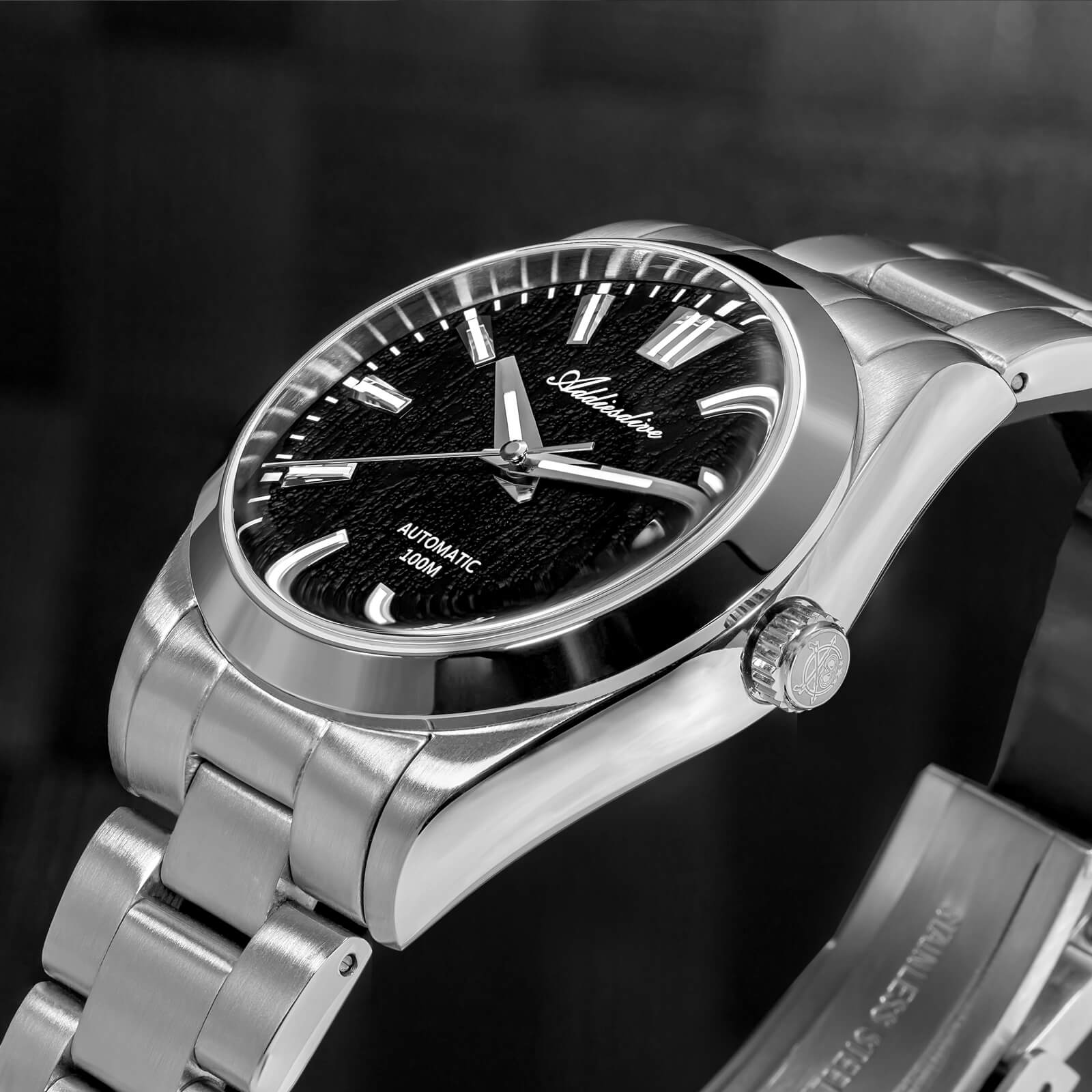 ★Holiday Sale★ADDIESDIVE 39mm 3D Bark Texture Dial NH35 Automatic Watch AD2075