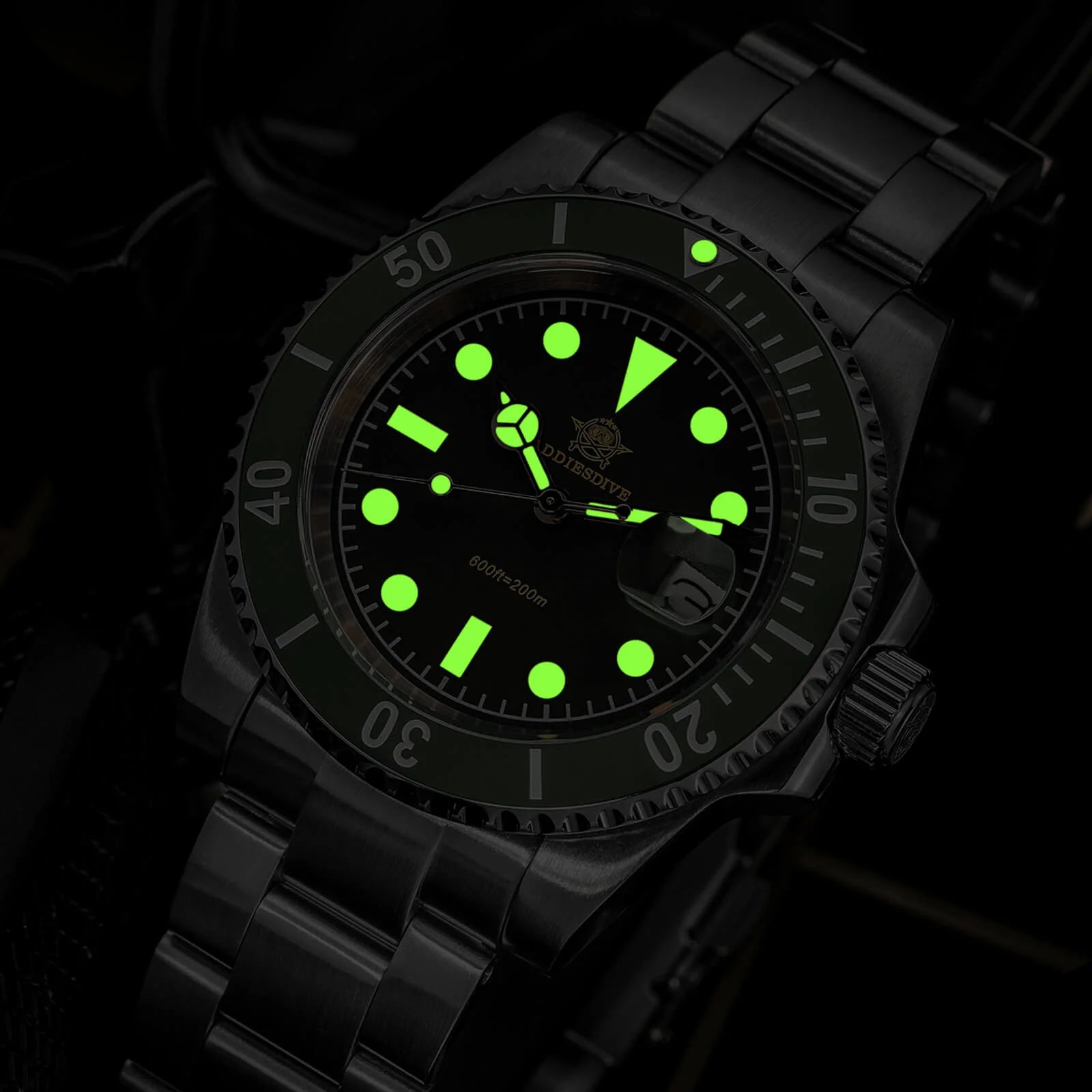 ADDIESDIVE 41mm Retro Sub Quartz Watch AD2054