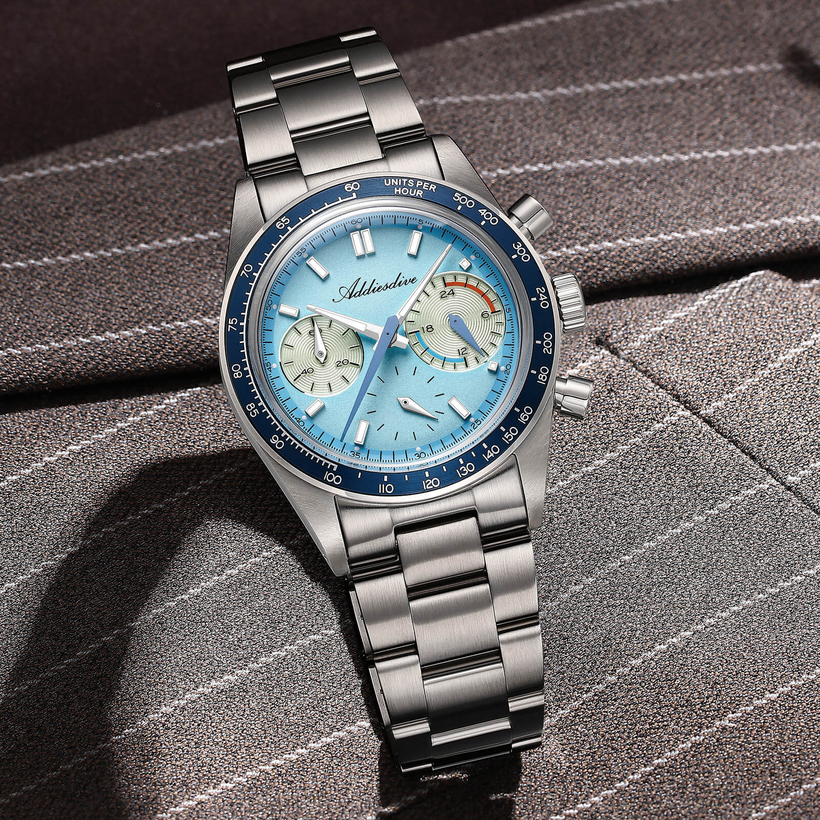 ★Holiday Sale★ADDIESDIVE 37mm VK63 Racing Chronograph Quartz Watch AD2539