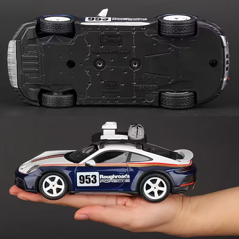 Bburago - 1 : 24 Diecast Scale Model -  Official Licensed Product - Porsche 911 Dakar