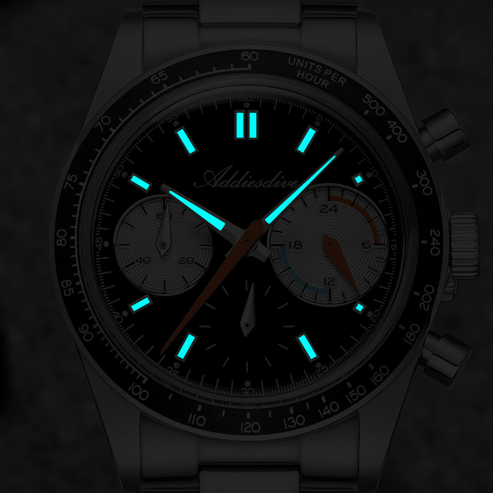 ★Holiday Sale★ADDIESDIVE 37mm VK63 Racing Chronograph Quartz Watch AD2539