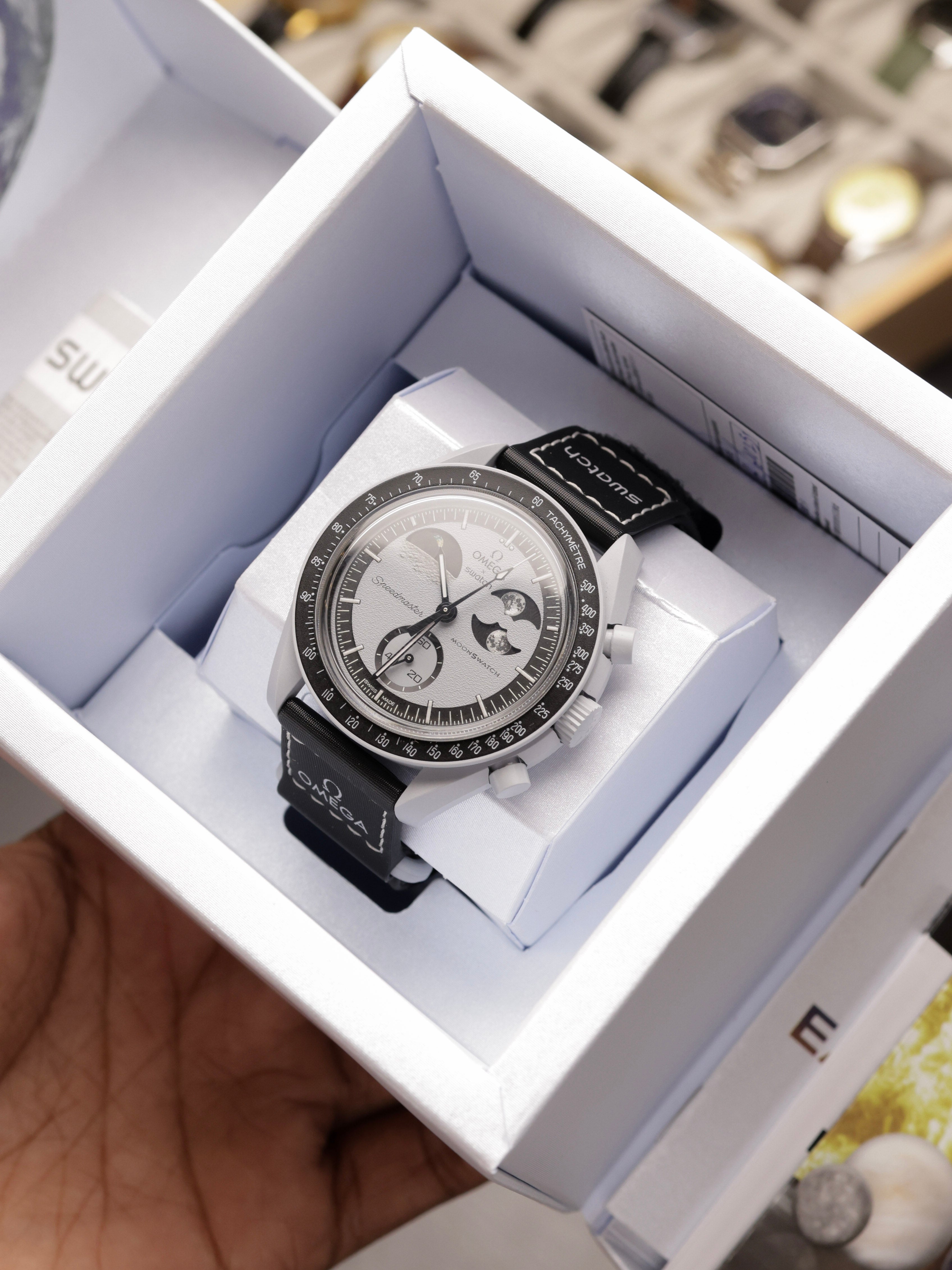 Omega × Swatch Bioceramic Moonswatch — Mission to Earthphase