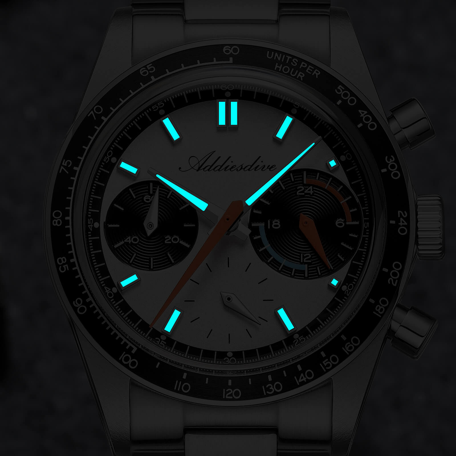 ★Holiday Sale★ADDIESDIVE 37mm VK63 Racing Chronograph Quartz Watch AD2539