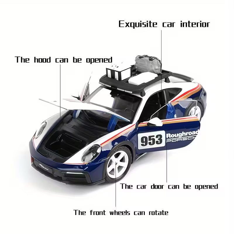 Bburago - 1 : 24 Diecast Scale Model -  Official Licensed Product - Porsche 911 Dakar
