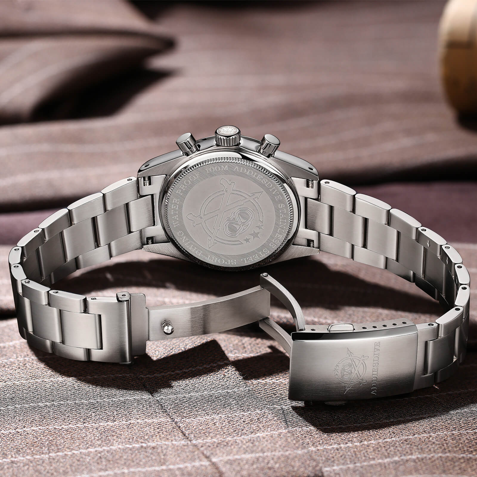 ★Holiday Sale★ADDIESDIVE 37mm VK63 Racing Chronograph Quartz Watch AD2539