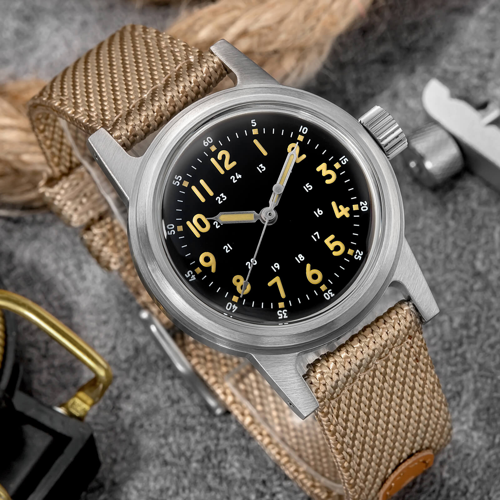 ADDIESDIVE 36mm Vintage Mechanical Watch AD2076