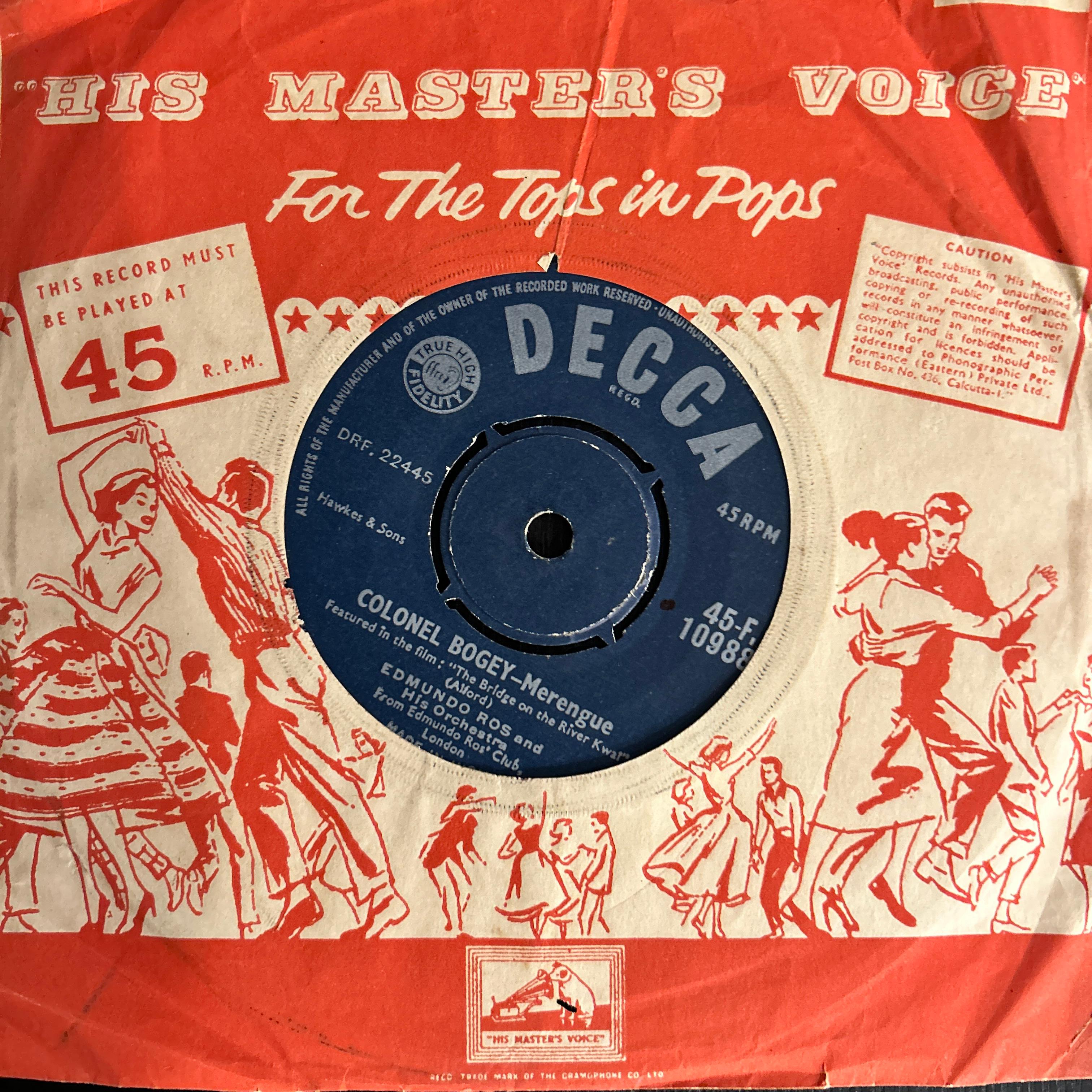 Edmundo Ros And His Orchestra – Colonel Bogey (7 Inch Disc - EP) (Used Vinyl - VG) NJ Marketplace