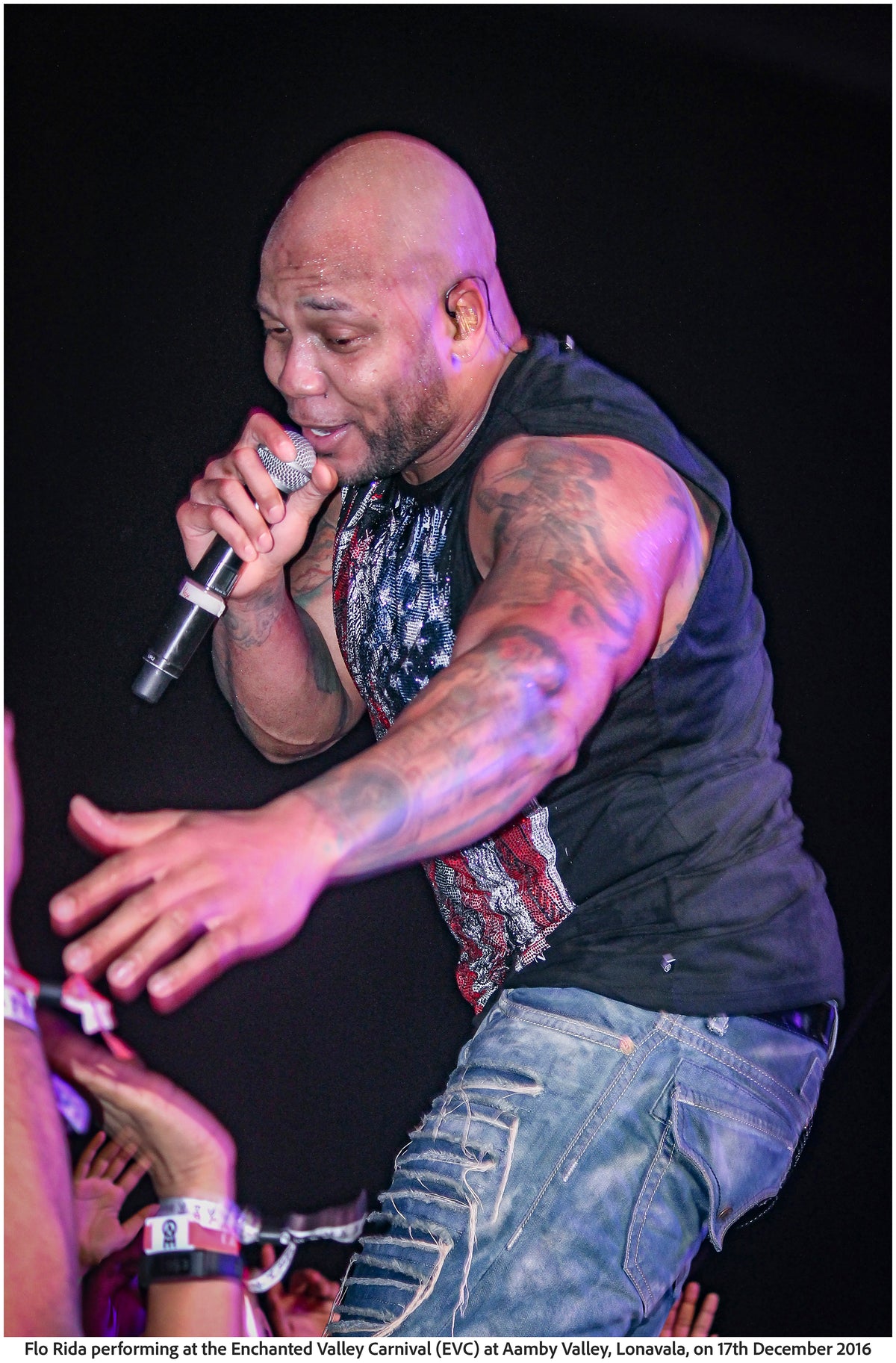 E Class Flo Rida Flo Rida performing at the Enchanted Valley Carnival (EVC) at Aamby Va ...